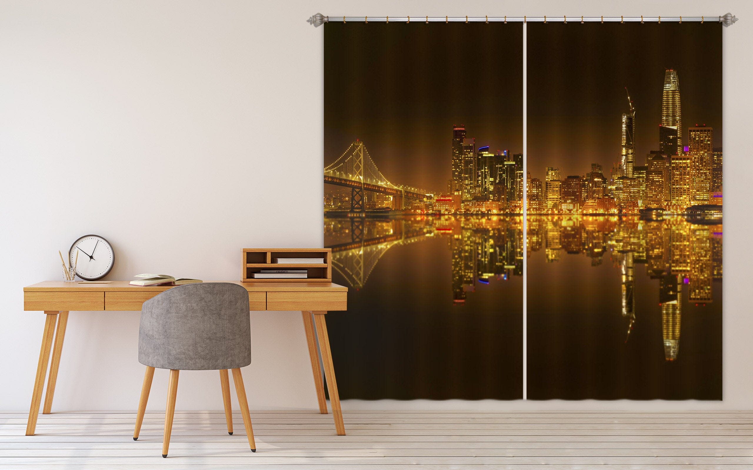 3D Golden City 181 Marco Carmassi Curtain Curtains Drapes Curtains AJ Creativity Home