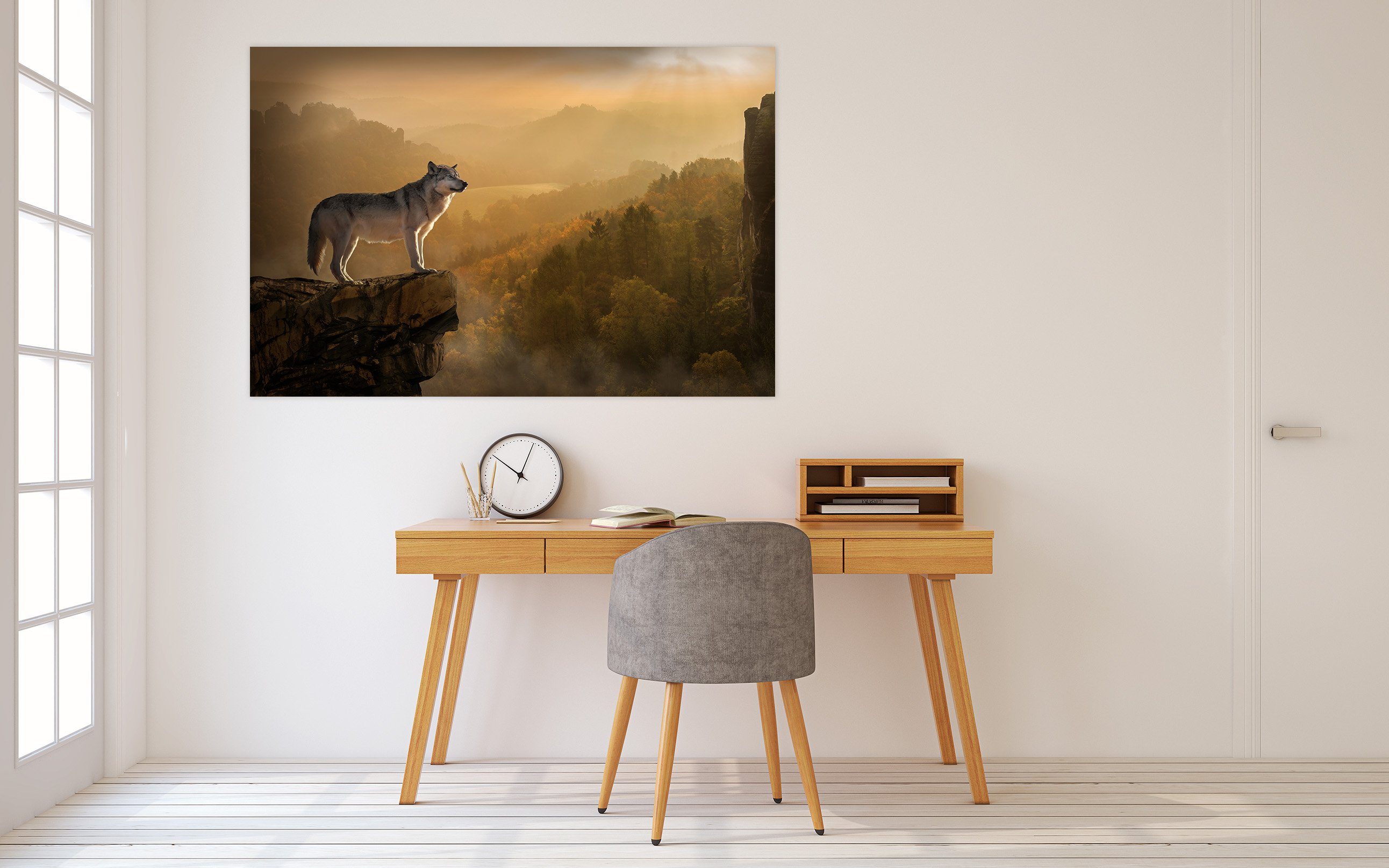 3D Mountain Wolf 132 Animal Wall Stickers Wallpaper AJ Wallpaper 2