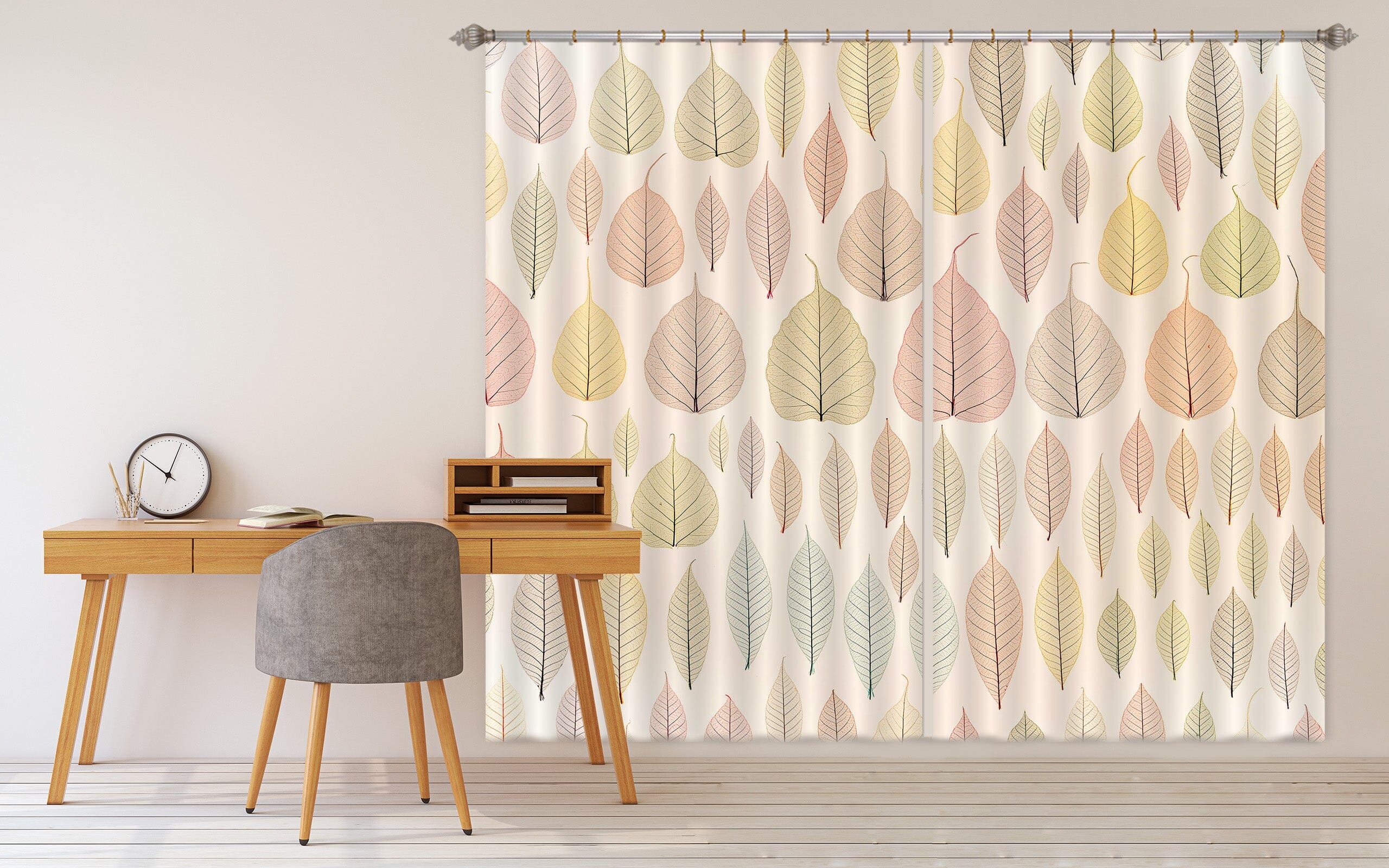 3D Colored Leaves 234 Assaf Frank Curtain Curtains Drapes Curtains AJ Creativity Home