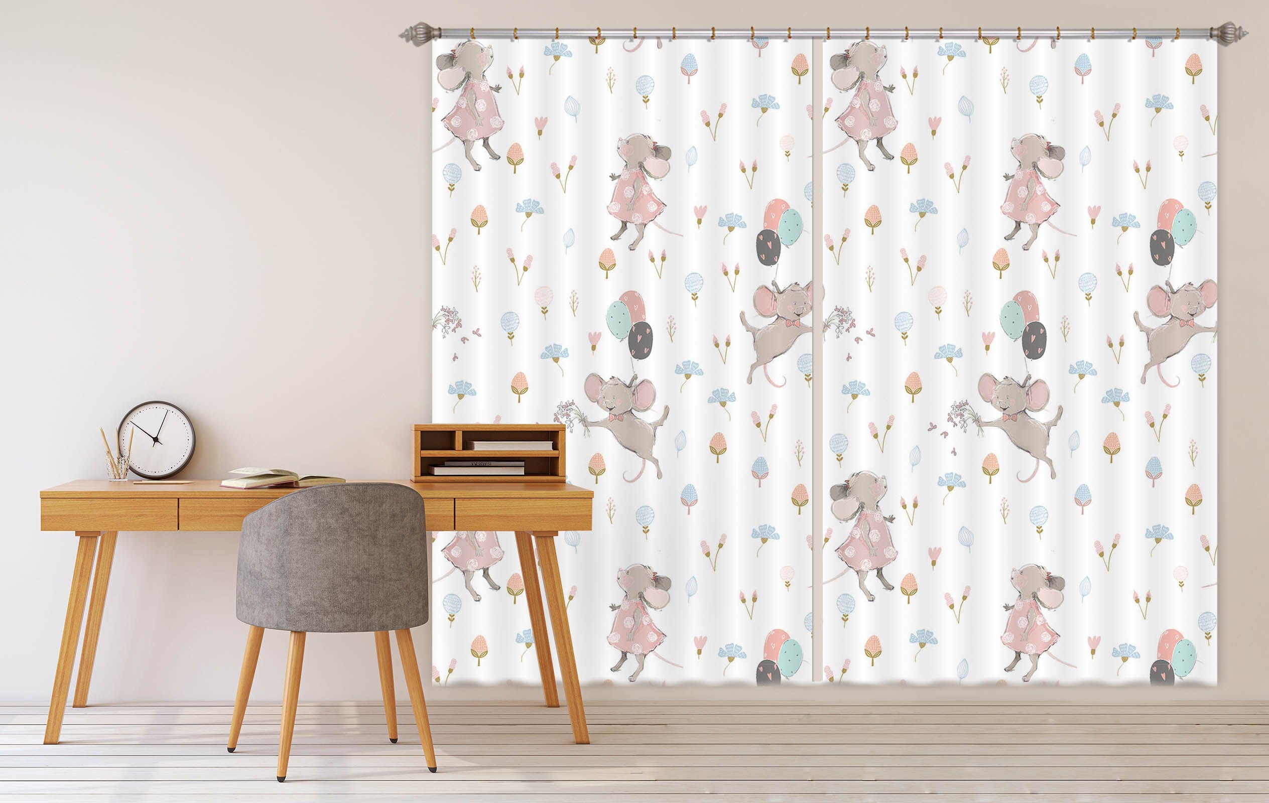 3D Mouse Balloon 114 Uta Naumann Curtain Curtains Drapes Curtains AJ Creativity Home