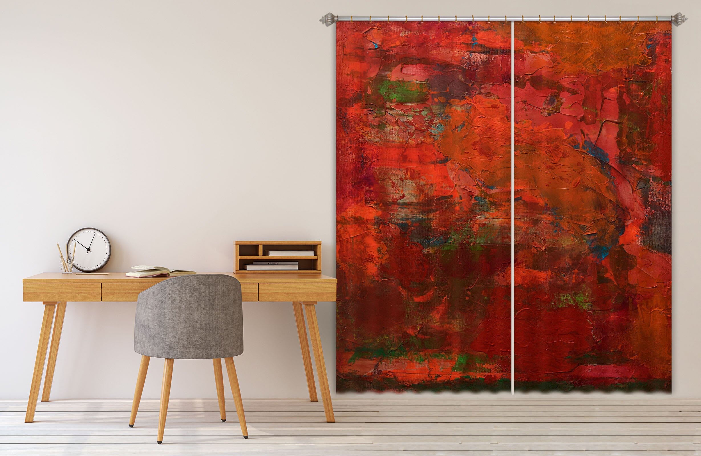 3D Red Ocean 108 Allan P. Friedlander Curtain Curtains Drapes Curtains AJ Creativity Home
