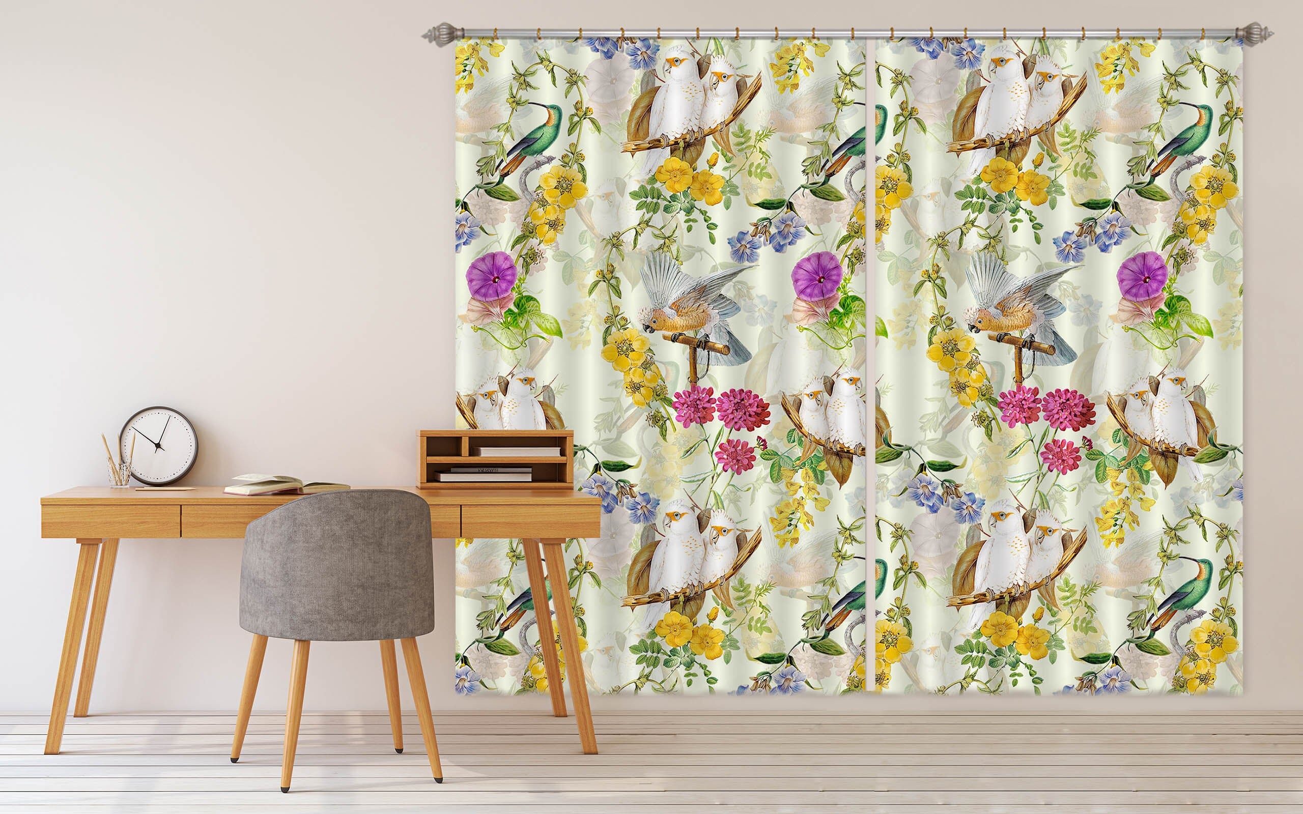 3D Cute Flowers 109 Uta Naumann Curtain Curtains Drapes Curtains AJ Creativity Home