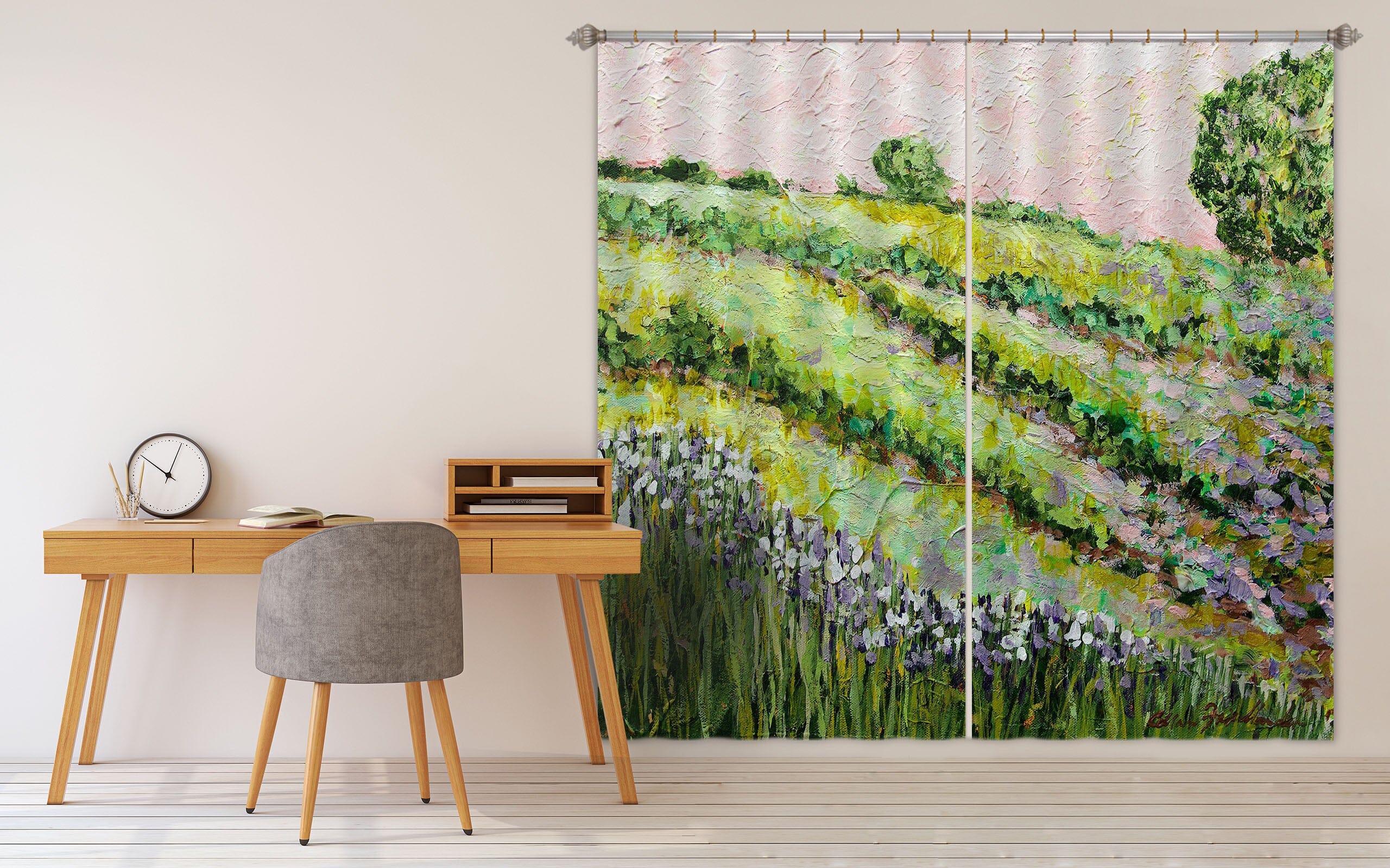 3D Green Wheat Field 257 Allan P. Friedlander Curtain Curtains Drapes Curtains AJ Creativity Home