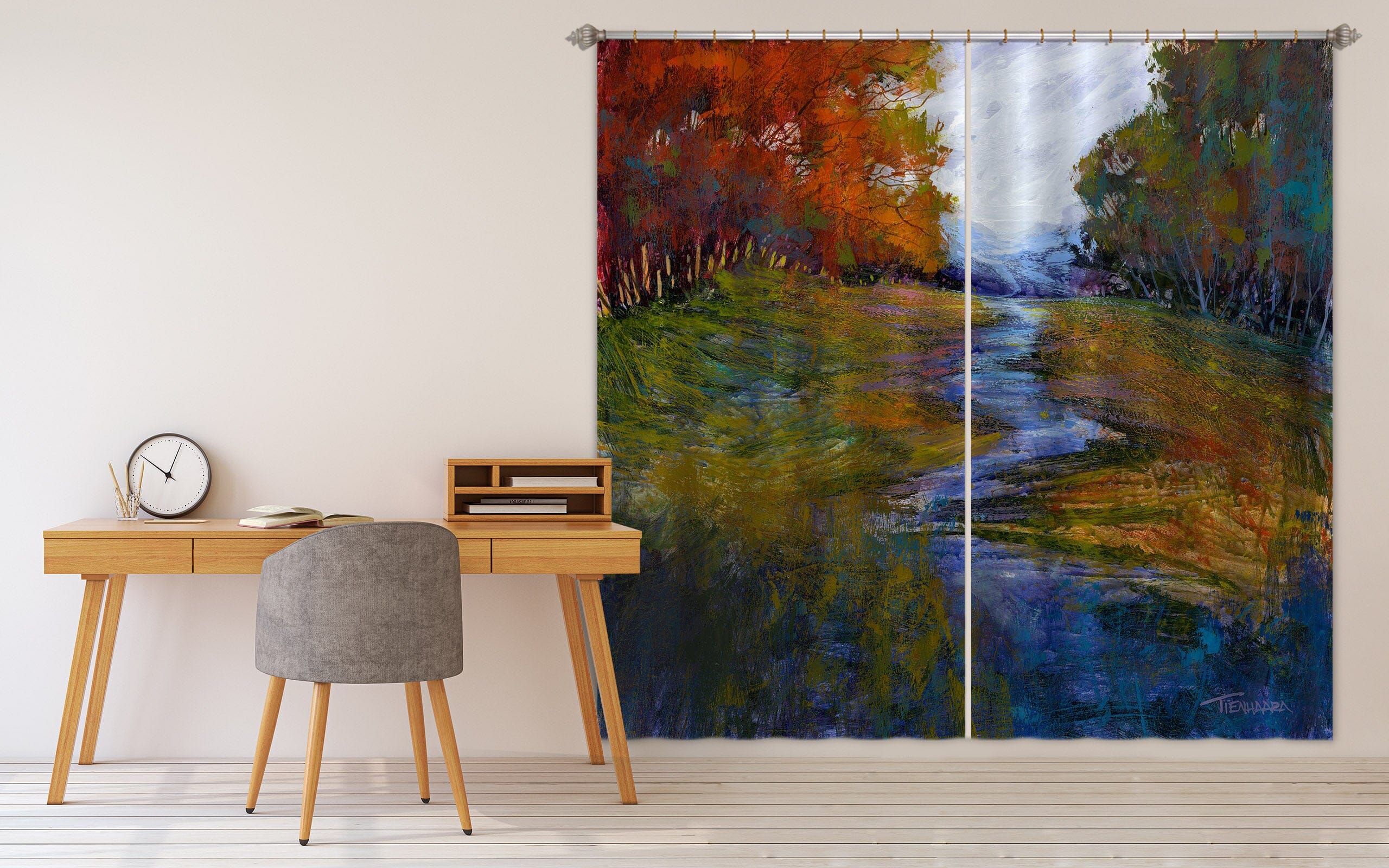 3D Small River Water 249 Michael Tienhaara Curtain Curtains Drapes Curtains AJ Creativity Home