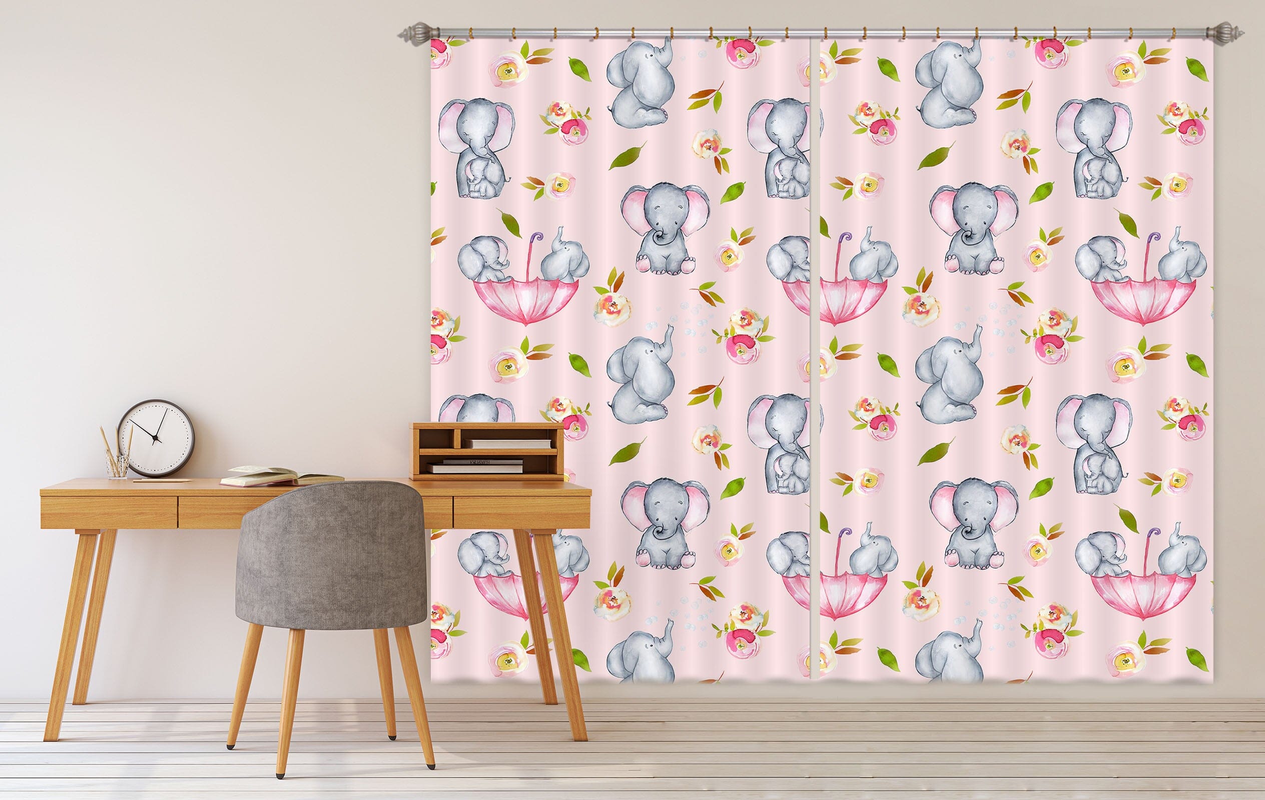 3D Elephant Umbrella 136 Uta Naumann Curtain Curtains Drapes Curtains AJ Creativity Home