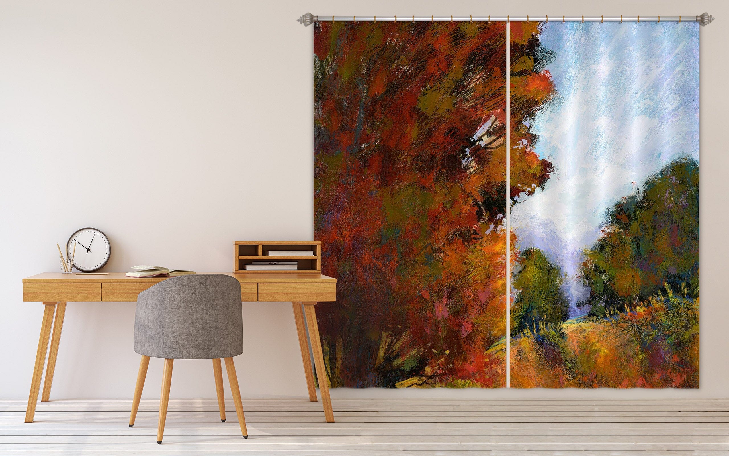 3D Red Maple 211 Michael Tienhaara Curtain Curtains Drapes Curtains AJ Creativity Home