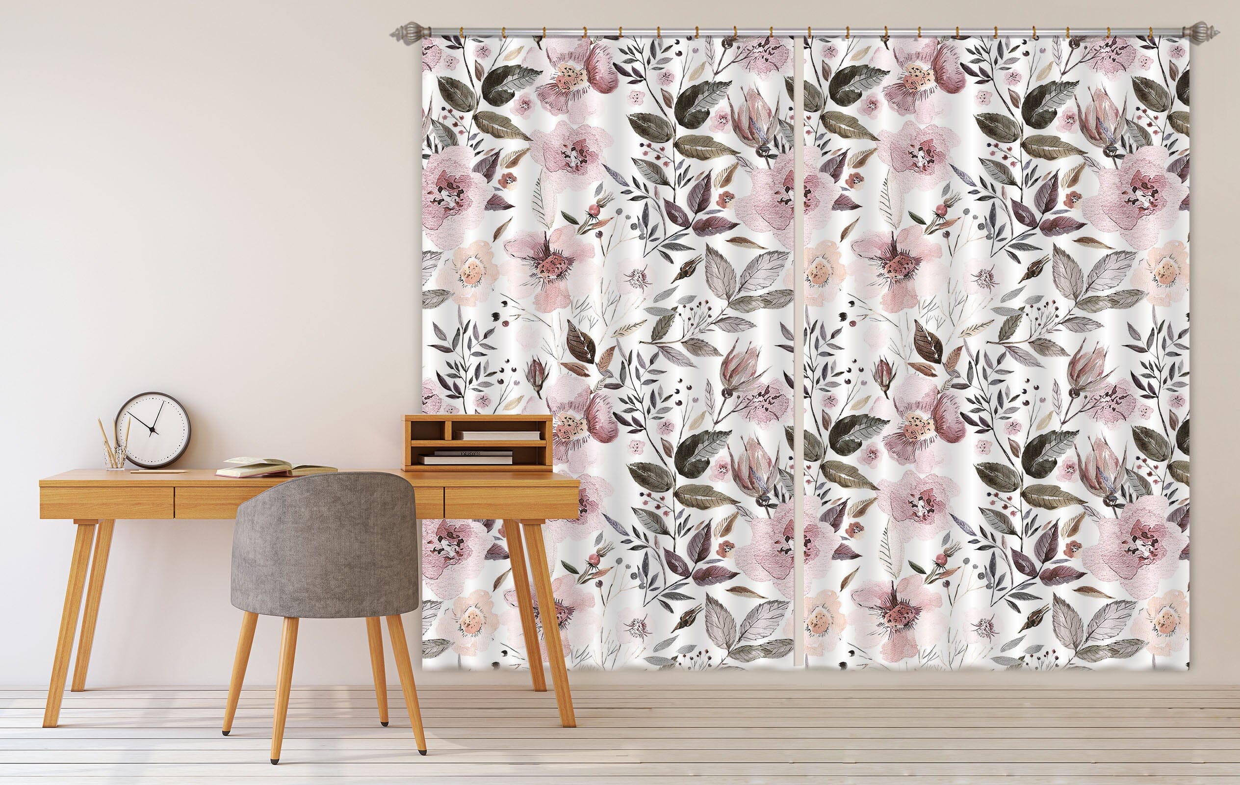 3D Pink Flower 218 Uta Naumann Curtain Curtains Drapes Curtains AJ Creativity Home