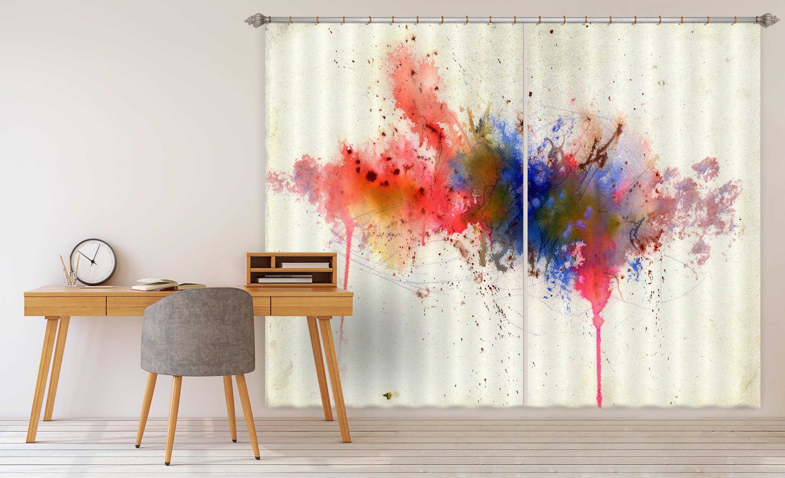 3D Color Splash 010 Anne Farrall Doyle Curtain Curtains Drapes Curtains AJ Creativity Home