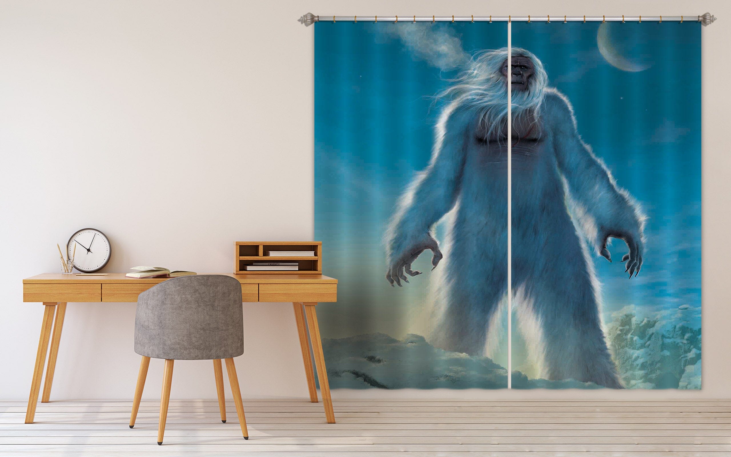 3D Yeti 096 Vincent Hie Curtain Curtains Drapes Curtains AJ Creativity Home