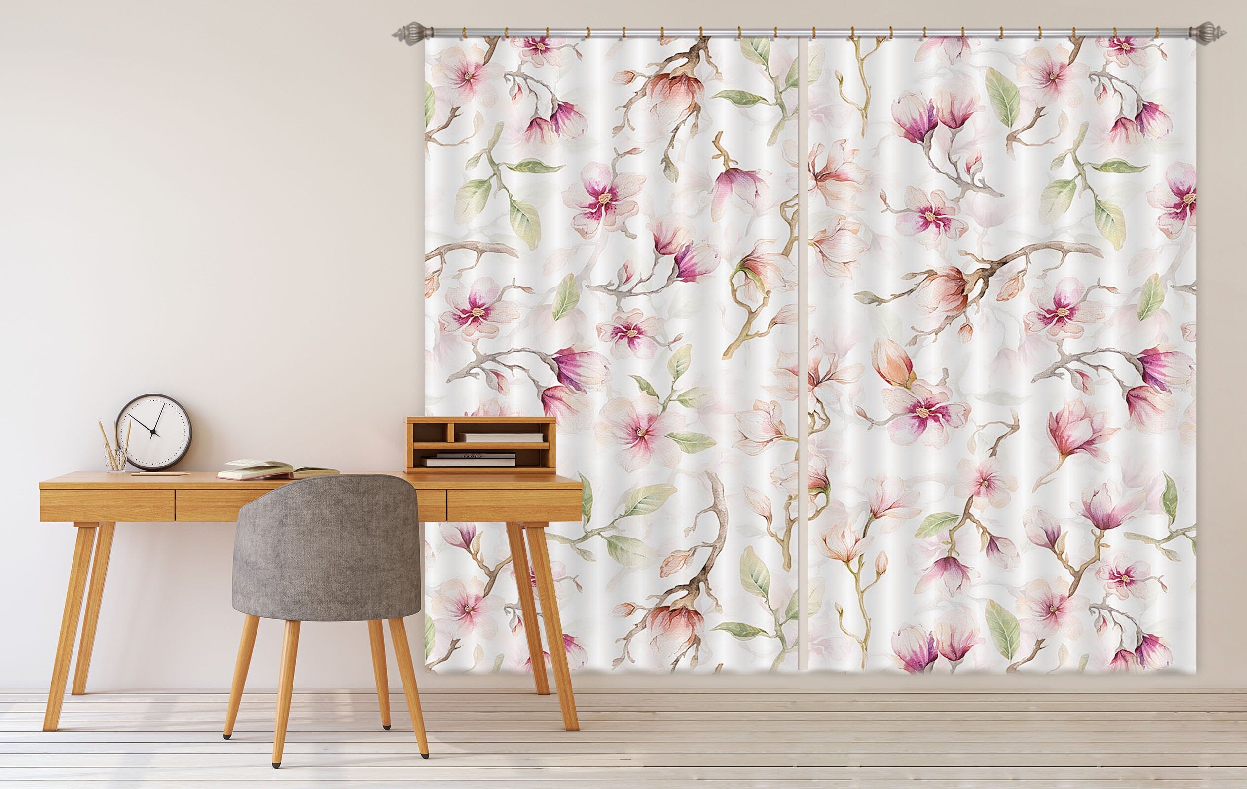 3D Flower Branch 247 Uta Naumann Curtain Curtains Drapes Curtains AJ Creativity Home