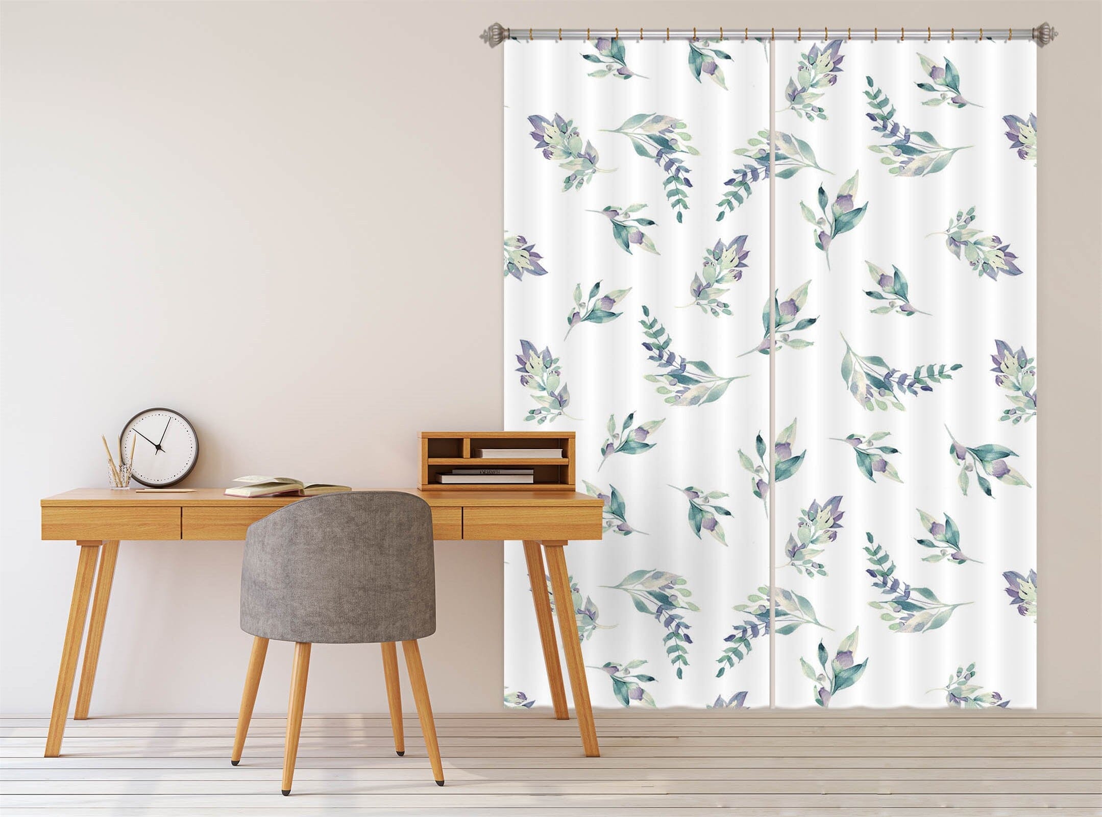 3D Purple Flower Painting 132 Uta Naumann Curtain Curtains Drapes Curtains AJ Creativity Home
