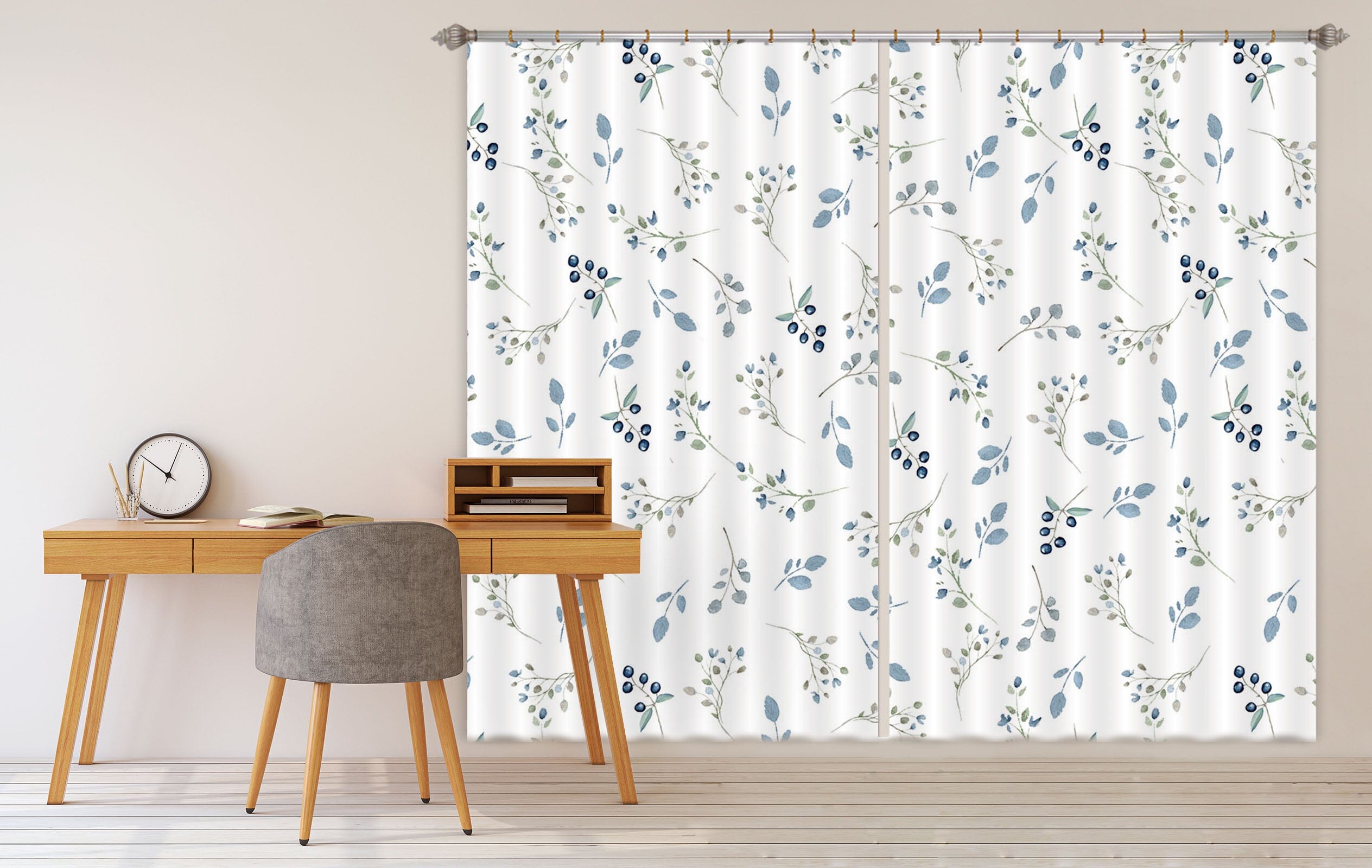 3D Blueberry Pattern 106 Uta Naumann Curtain Curtains Drapes Curtains AJ Creativity Home