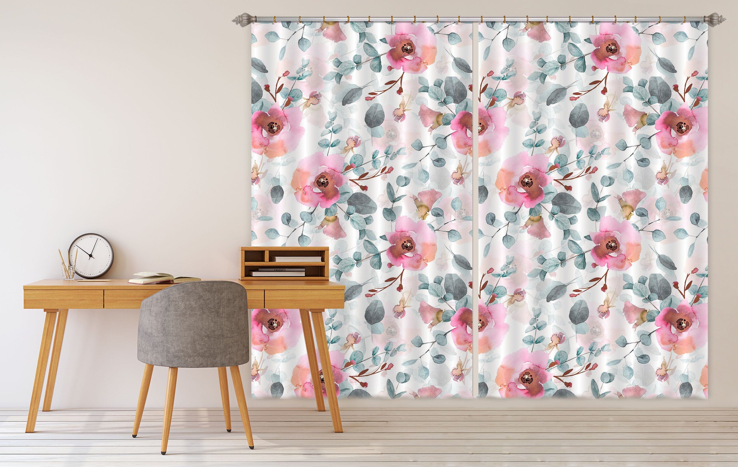 3D Red Flower 252 Uta Naumann Curtain Curtains Drapes Curtains AJ Creativity Home