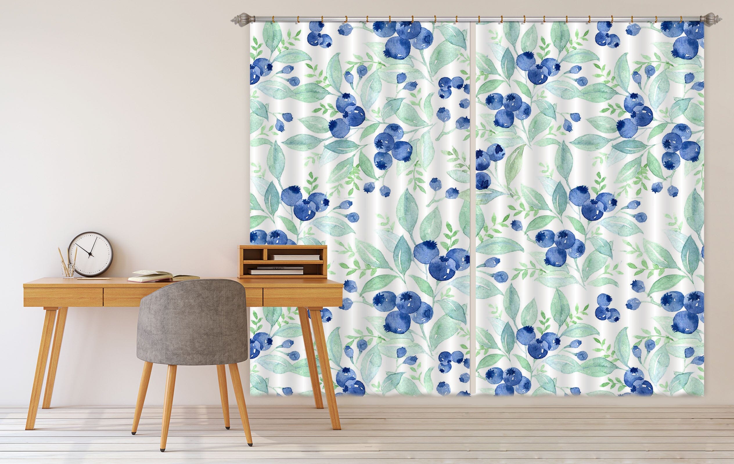 3D Blueberry Fruit 267 Uta Naumann Curtain Curtains Drapes Curtains AJ Creativity Home