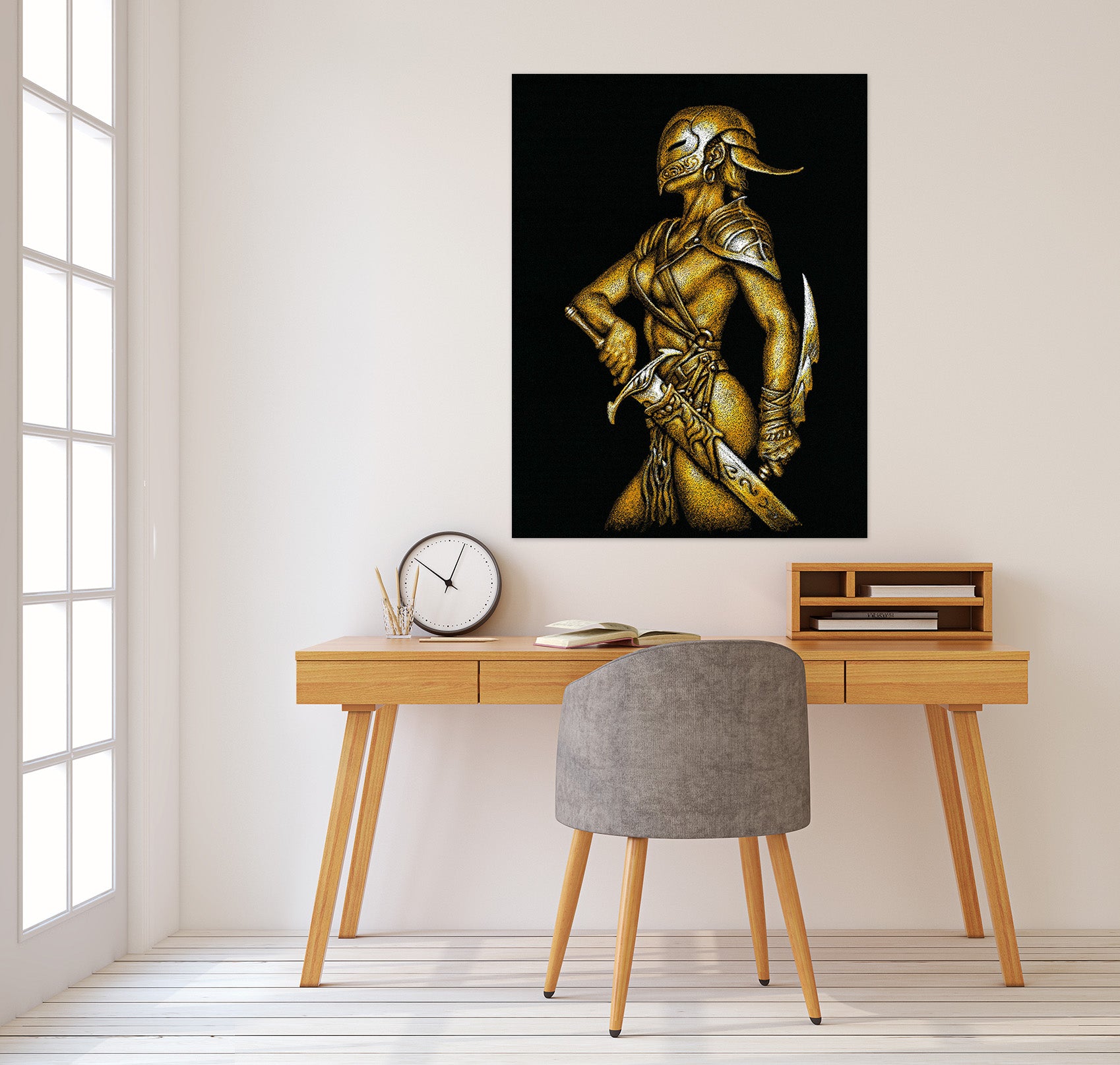 3D Sword Mask Man 8120 Ciruelo Wall Sticker