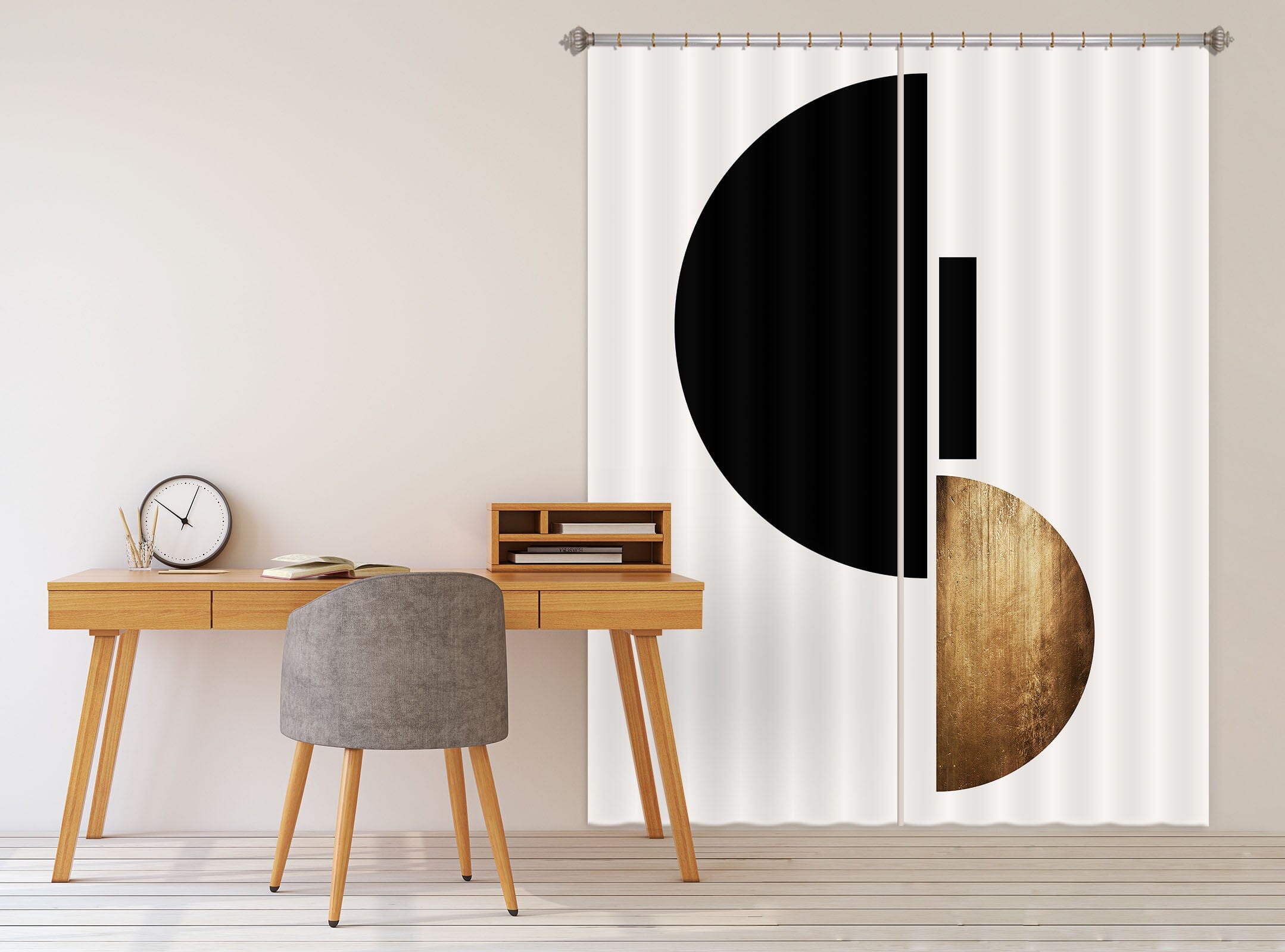 3D Semicircular Stitching 1110 Boris Draschoff Curtain Curtains Drapes Curtains AJ Creativity Home