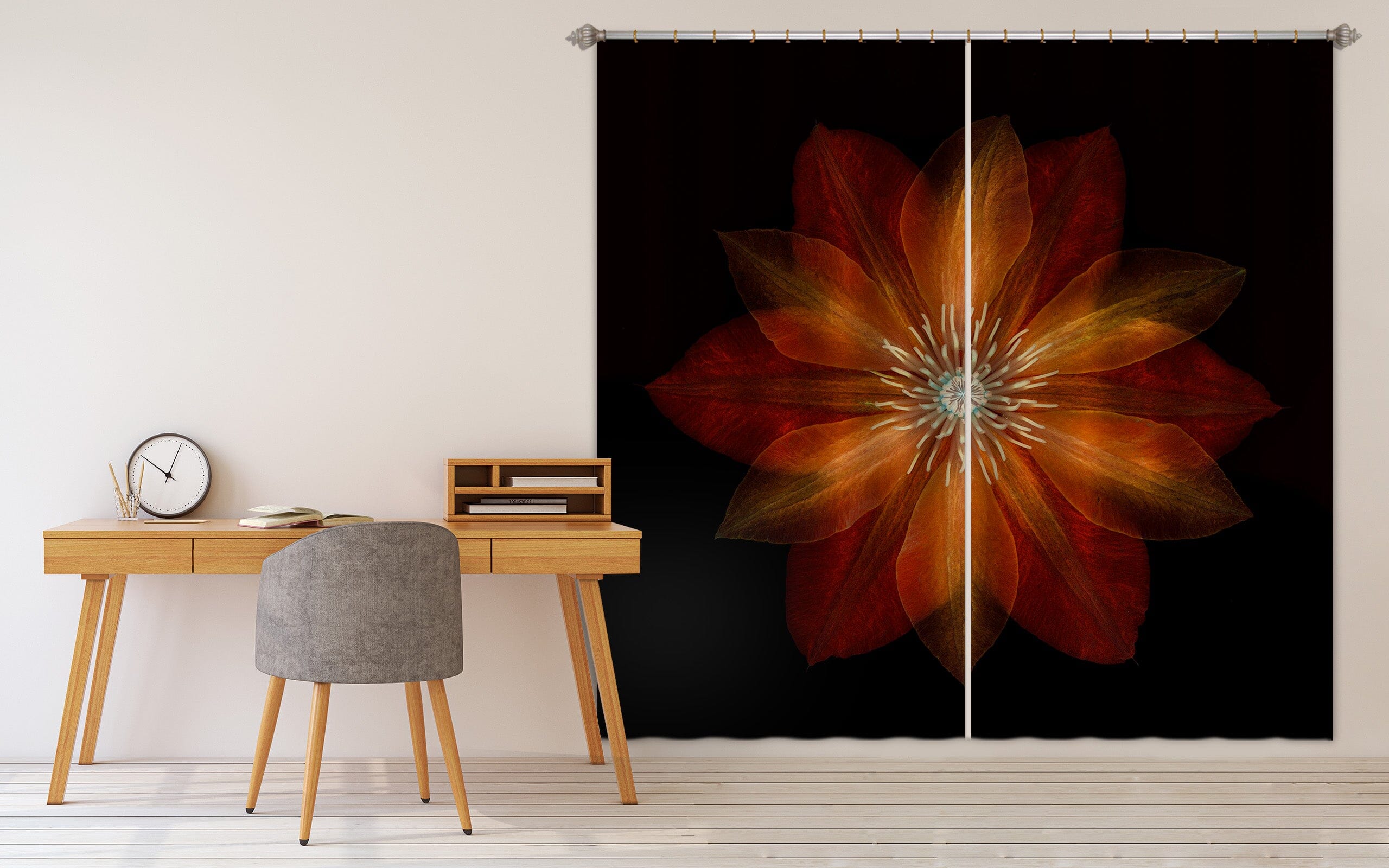 3D Flaming Petals 015 Assaf Frank Curtain Curtains Drapes Curtains AJ Creativity Home