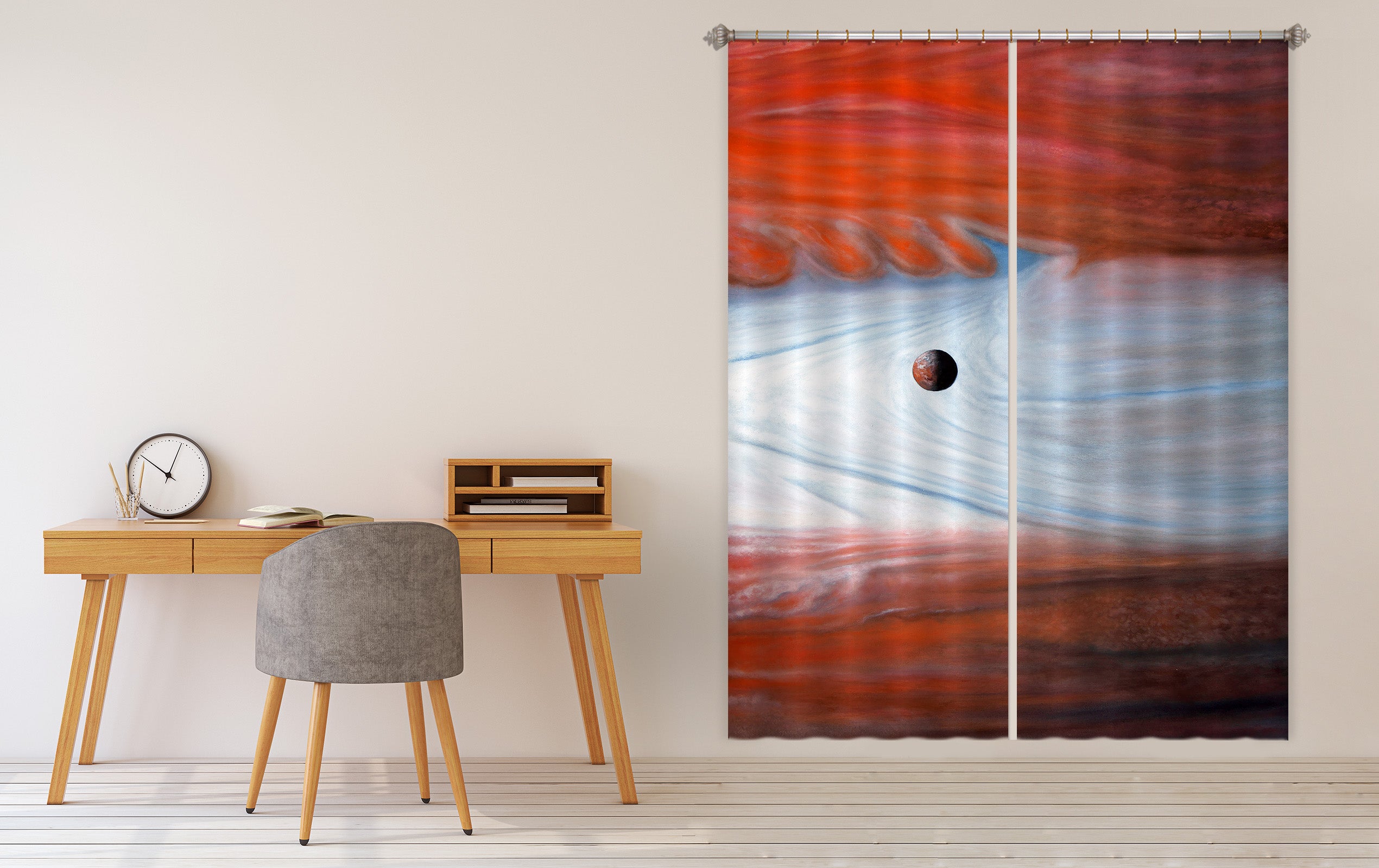 3D White Red Pattern 11014 Matthew Holden Bates Curtain Curtains Drapes