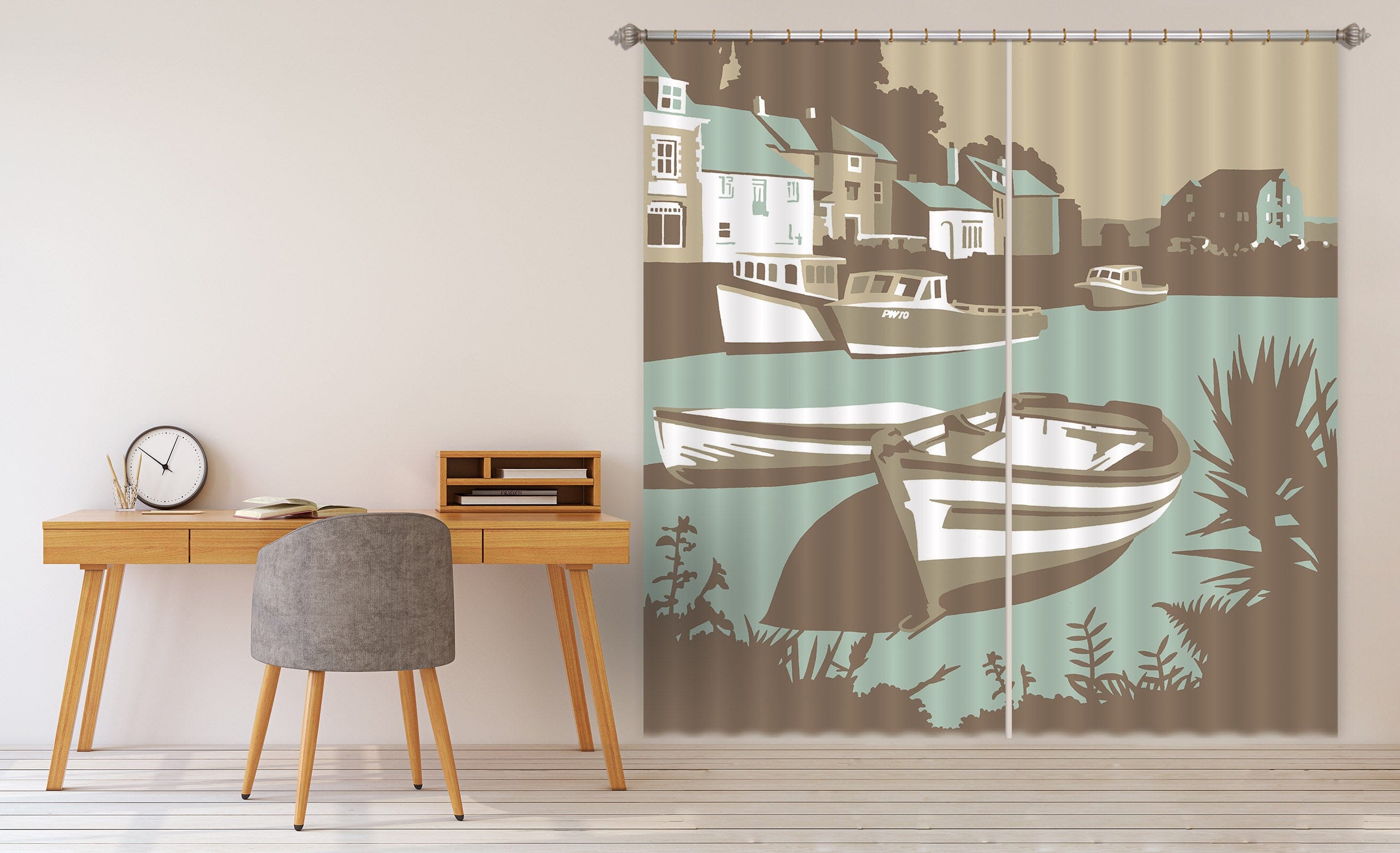 3D Padstow 126 Steve Read Curtain Curtains Drapes Curtains AJ Creativity Home