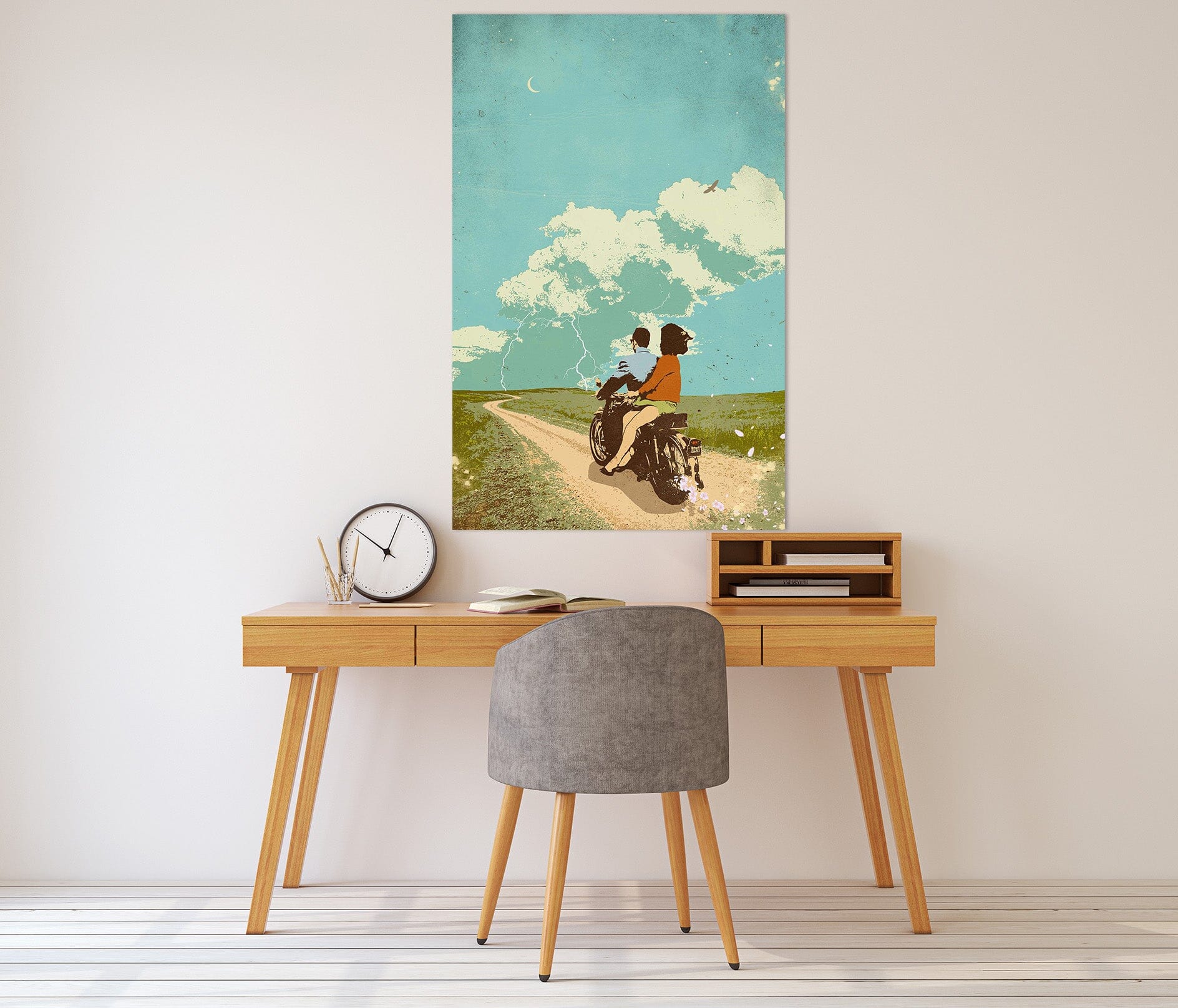 3D Motorcycle Travel 025 Showdeer Wall Sticker Wallpaper AJ Wallpaper 2