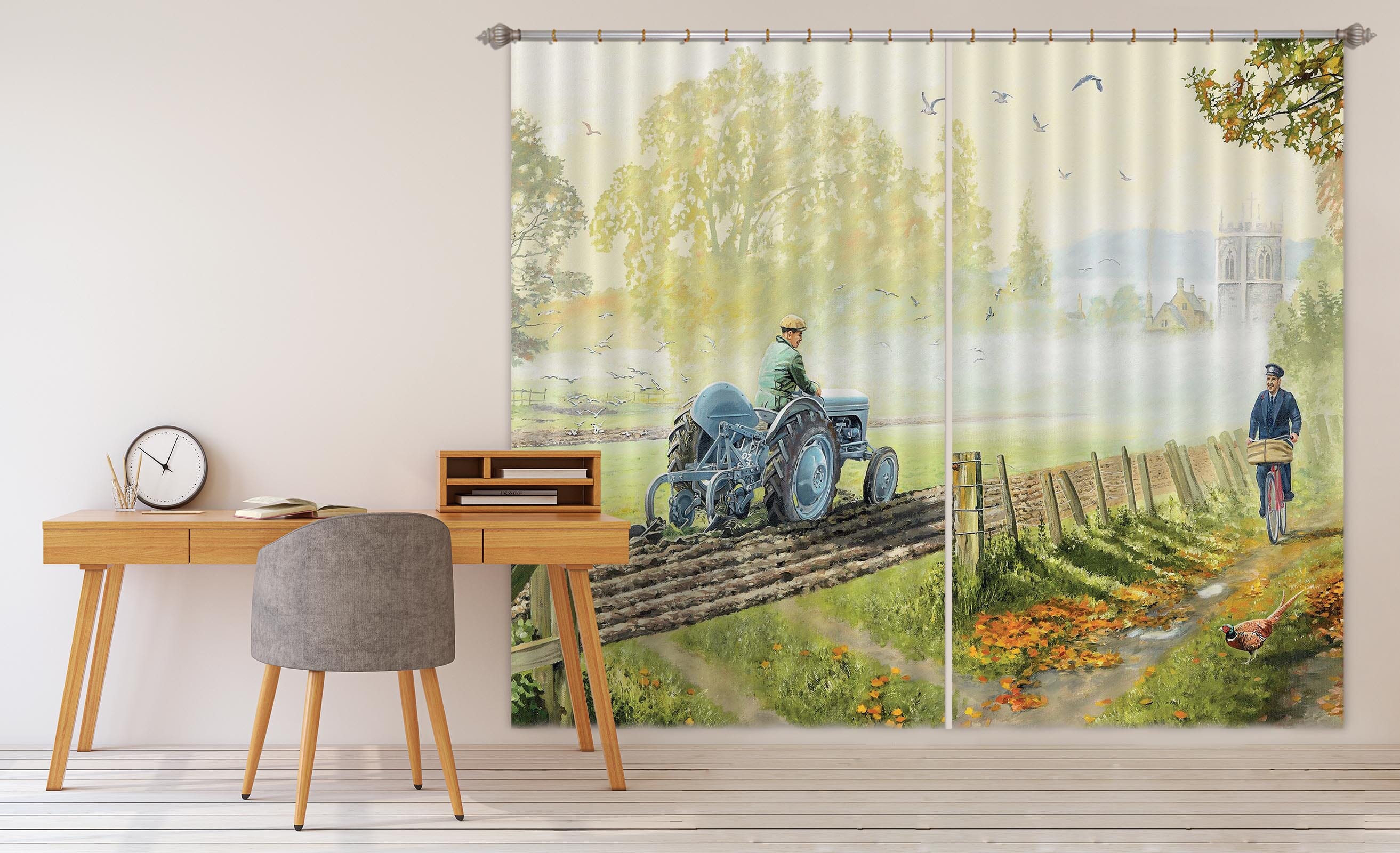 3D Early Birds 063 Trevor Mitchell Curtain Curtains Drapes Curtains AJ Creativity Home