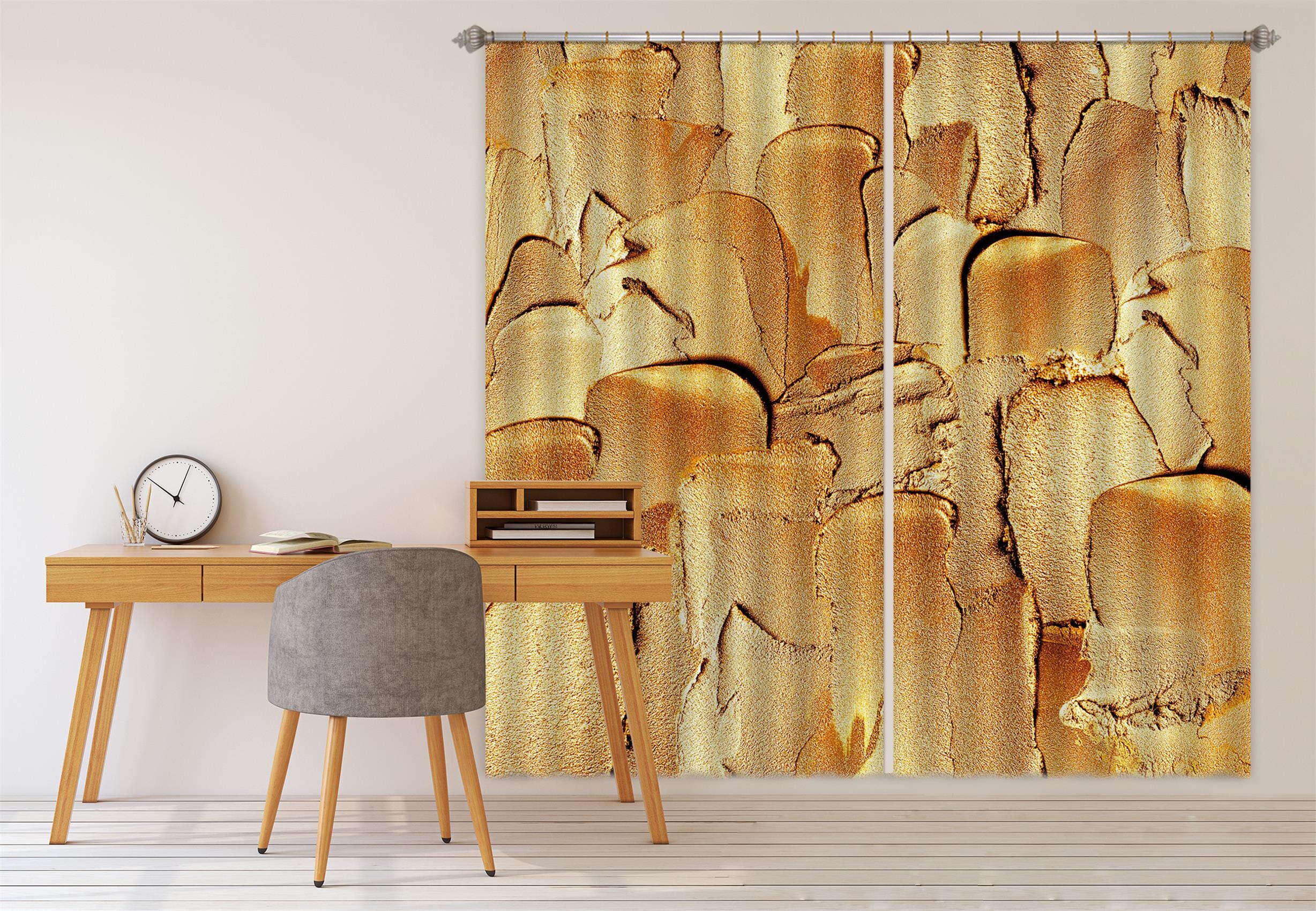 3D Yellow Pigment 185 Uta Naumann Curtain Curtains Drapes Curtains AJ Creativity Home