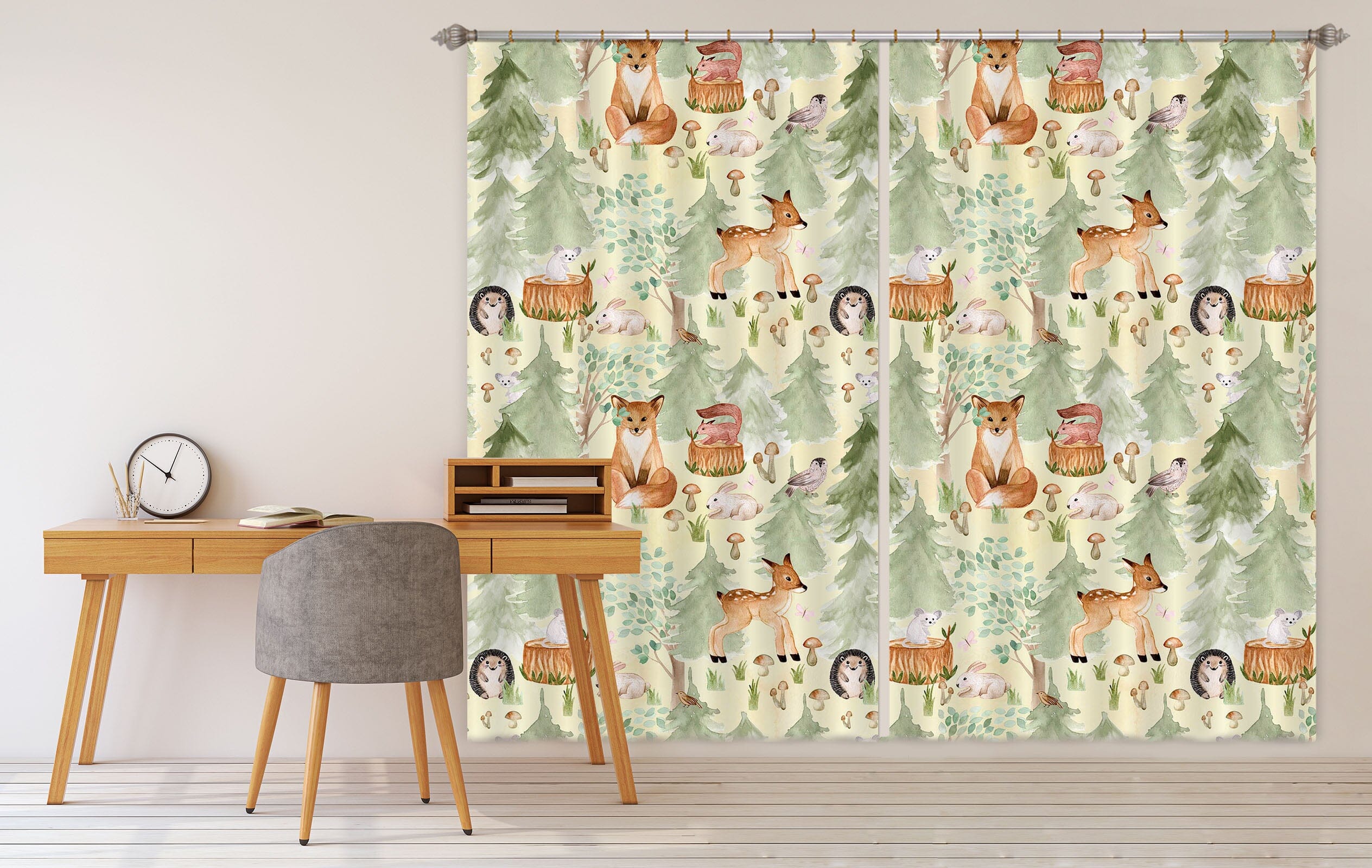 3D Mushroom Hedgehog 151 Uta Naumann Curtain Curtains Drapes Curtains AJ Creativity Home