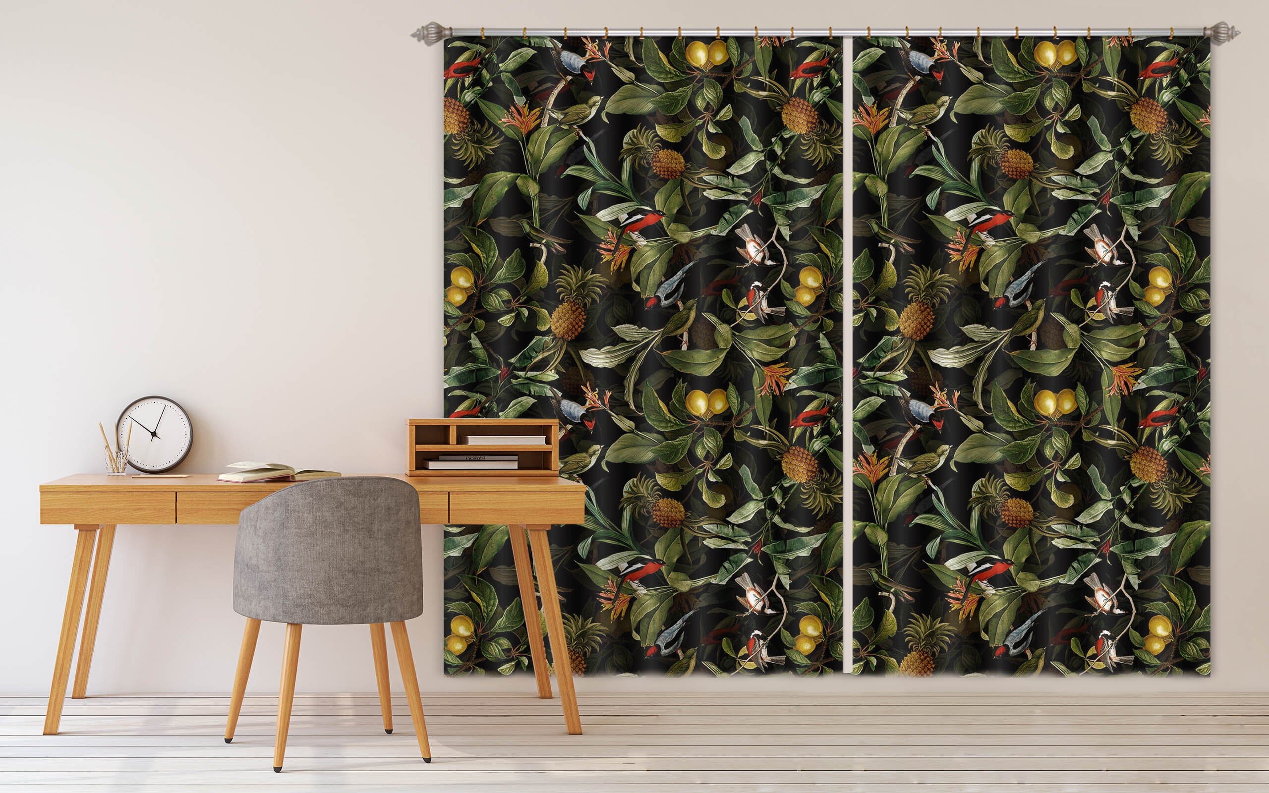 3D Lush Foliage 123 Uta Naumann Curtain Curtains Drapes Curtains AJ Creativity Home