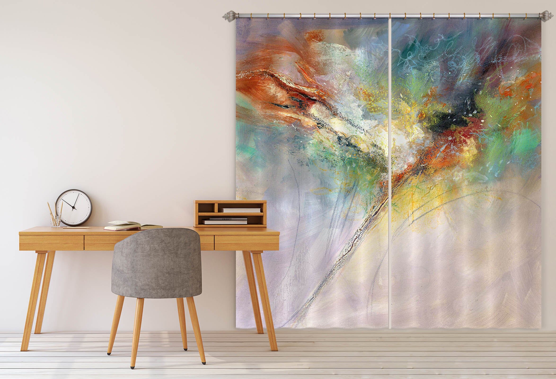 3D Color Galaxy 005 Anne Farrall Doyle Curtain Curtains Drapes Curtains AJ Creativity Home