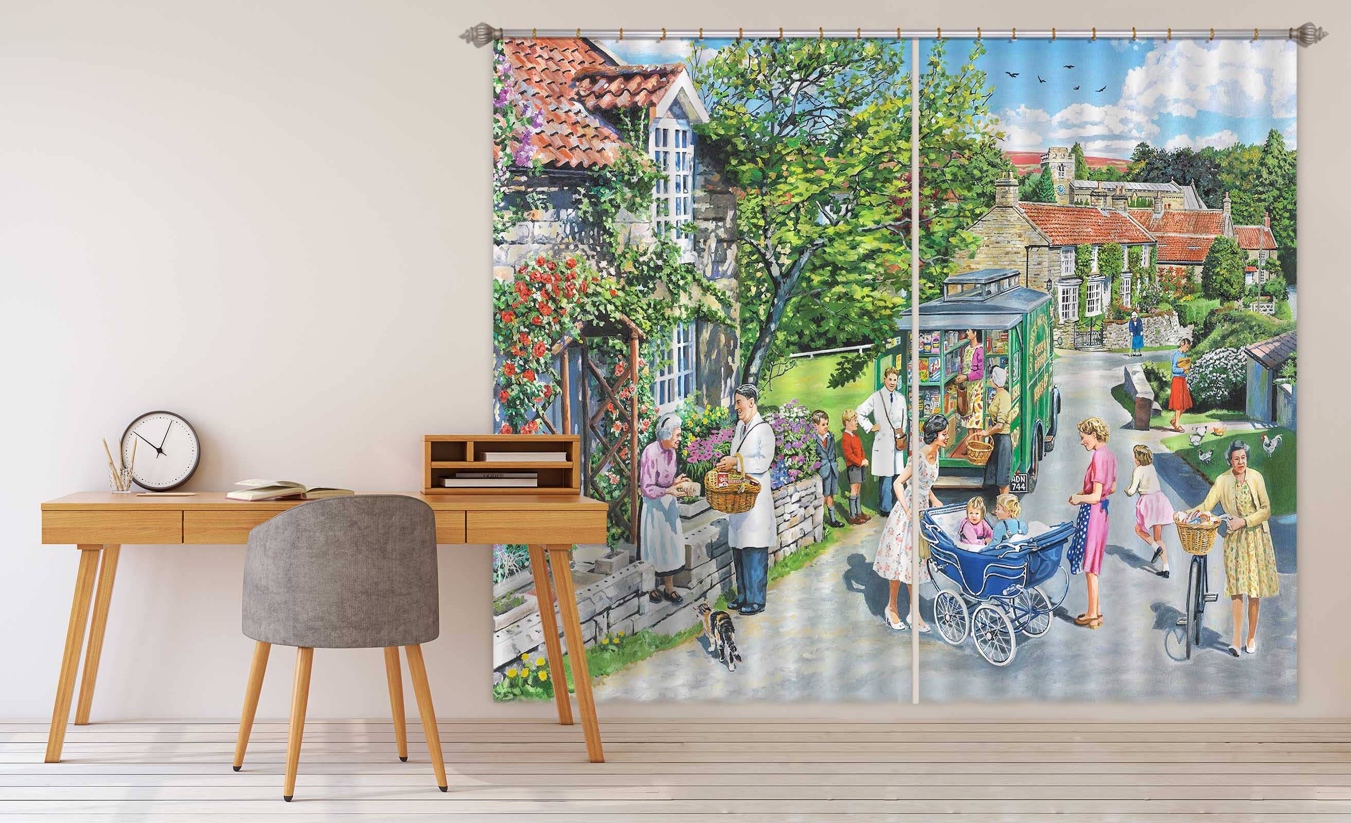 3D The Mobile Shop 101 Trevor Mitchell Curtain Curtains Drapes Curtains AJ Creativity Home