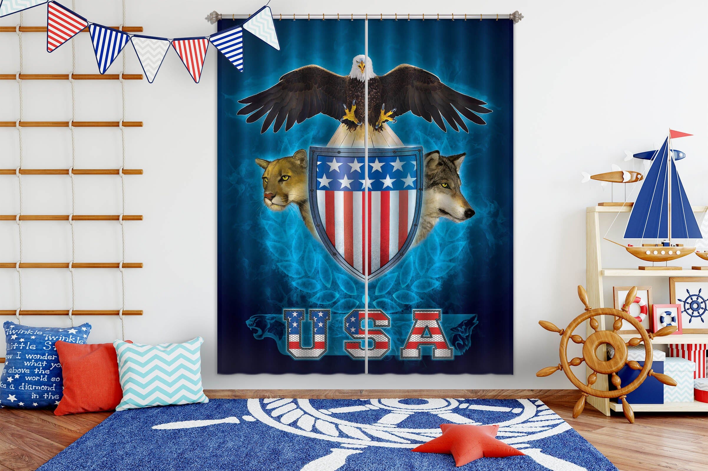 3D USA Trinity 089 Vincent Hie Curtain Curtains Drapes Curtains AJ Creativity Home