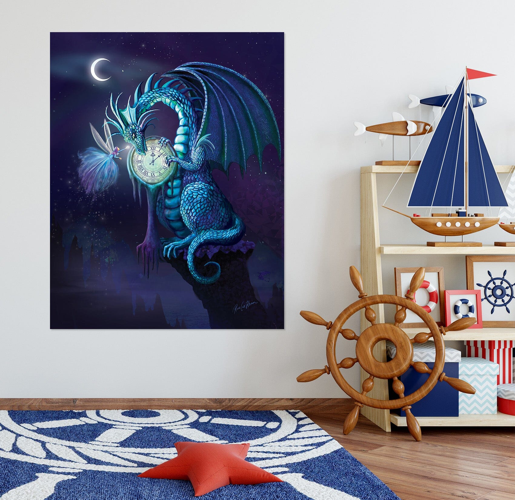 3D Valley Dragon 120 Rose Catherine Khan Wall Sticker Wallpaper AJ Wallpaper 2