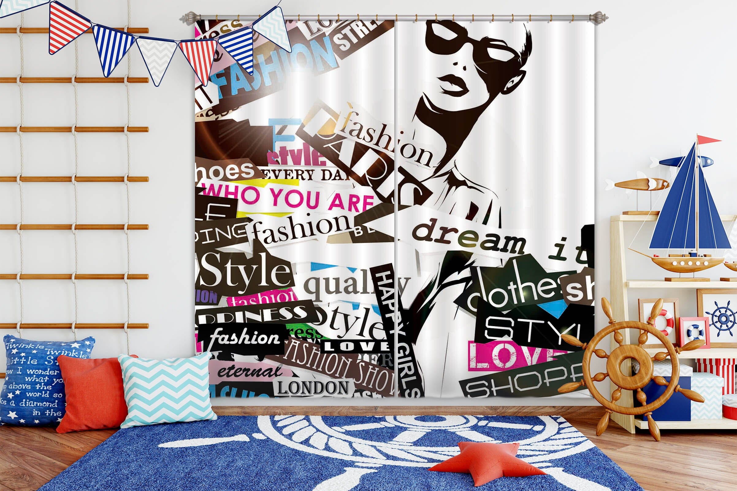 3D Color Graffiti 723 Curtains Drapes Wallpaper AJ Wallpaper