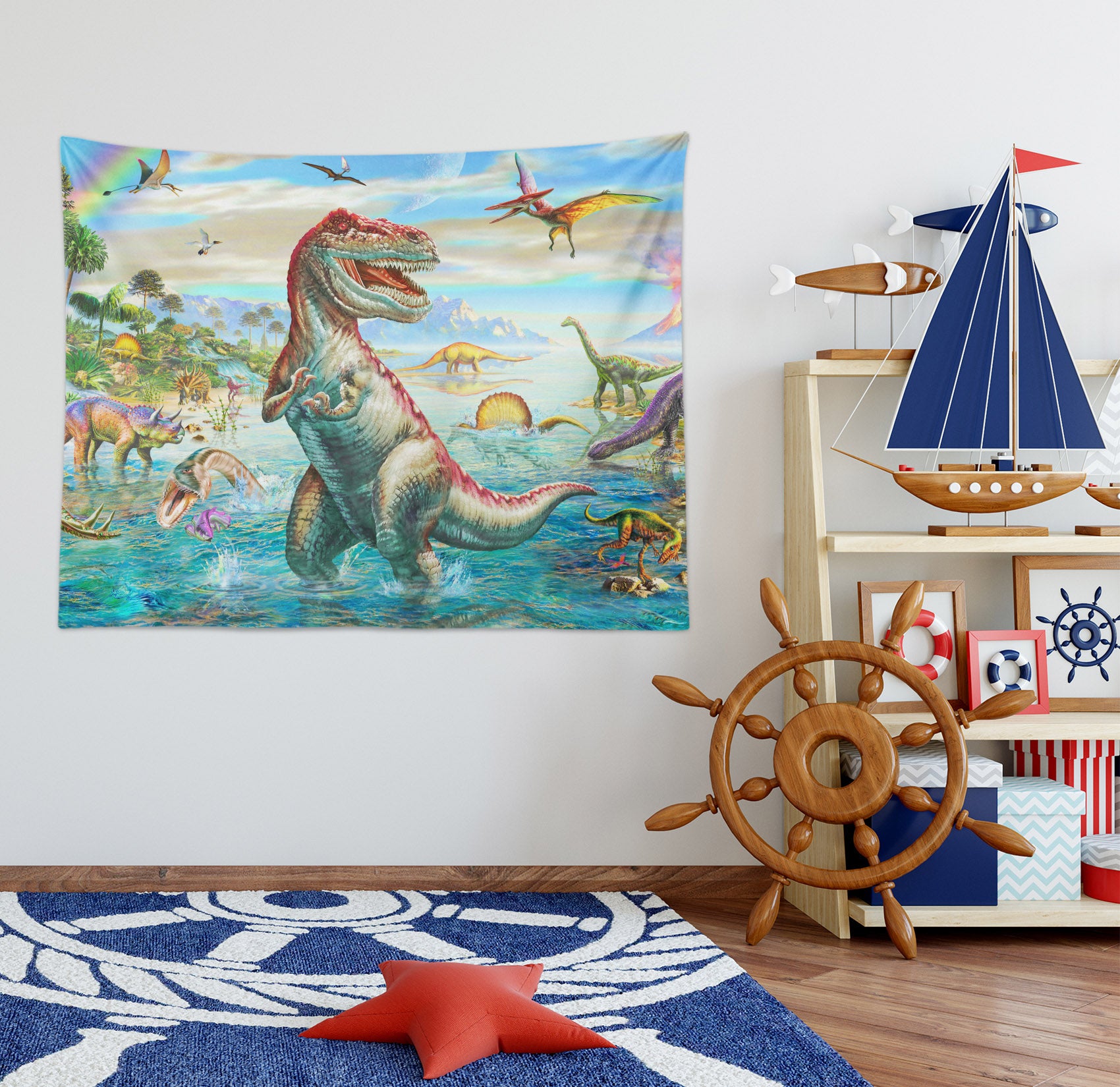 3D Dinosaur Pterosaur 732 Adrian Chesterman Tapestry Hanging Cloth Hang