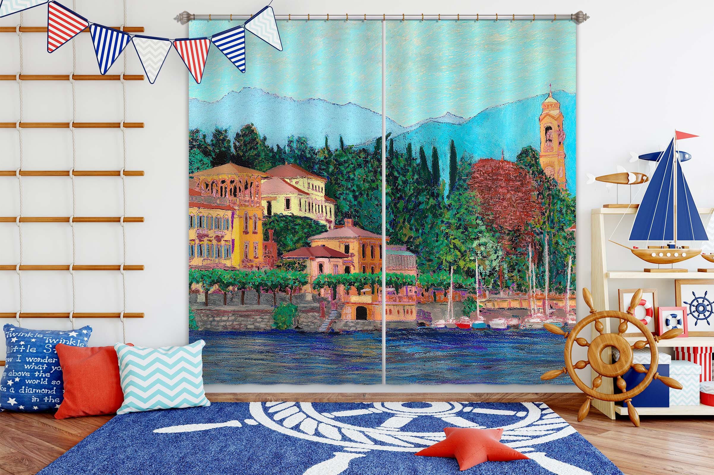 3D Forest Castle 288 Allan P. Friedlander Curtain Curtains Drapes Curtains AJ Creativity Home