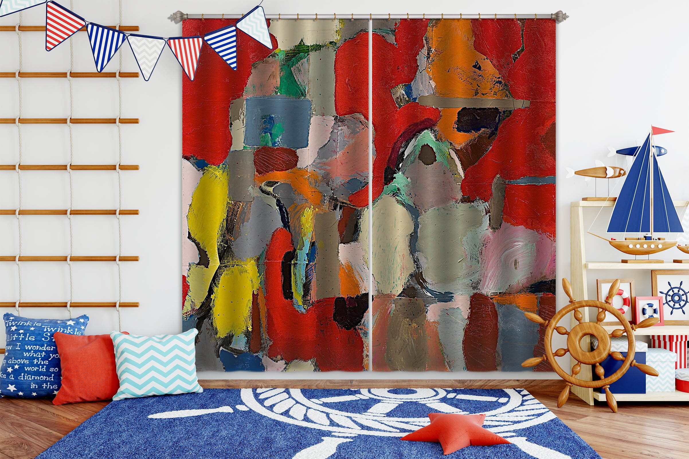 3D Color Graffiti 155 Allan P. Friedlander Curtain Curtains Drapes Curtains AJ Creativity Home