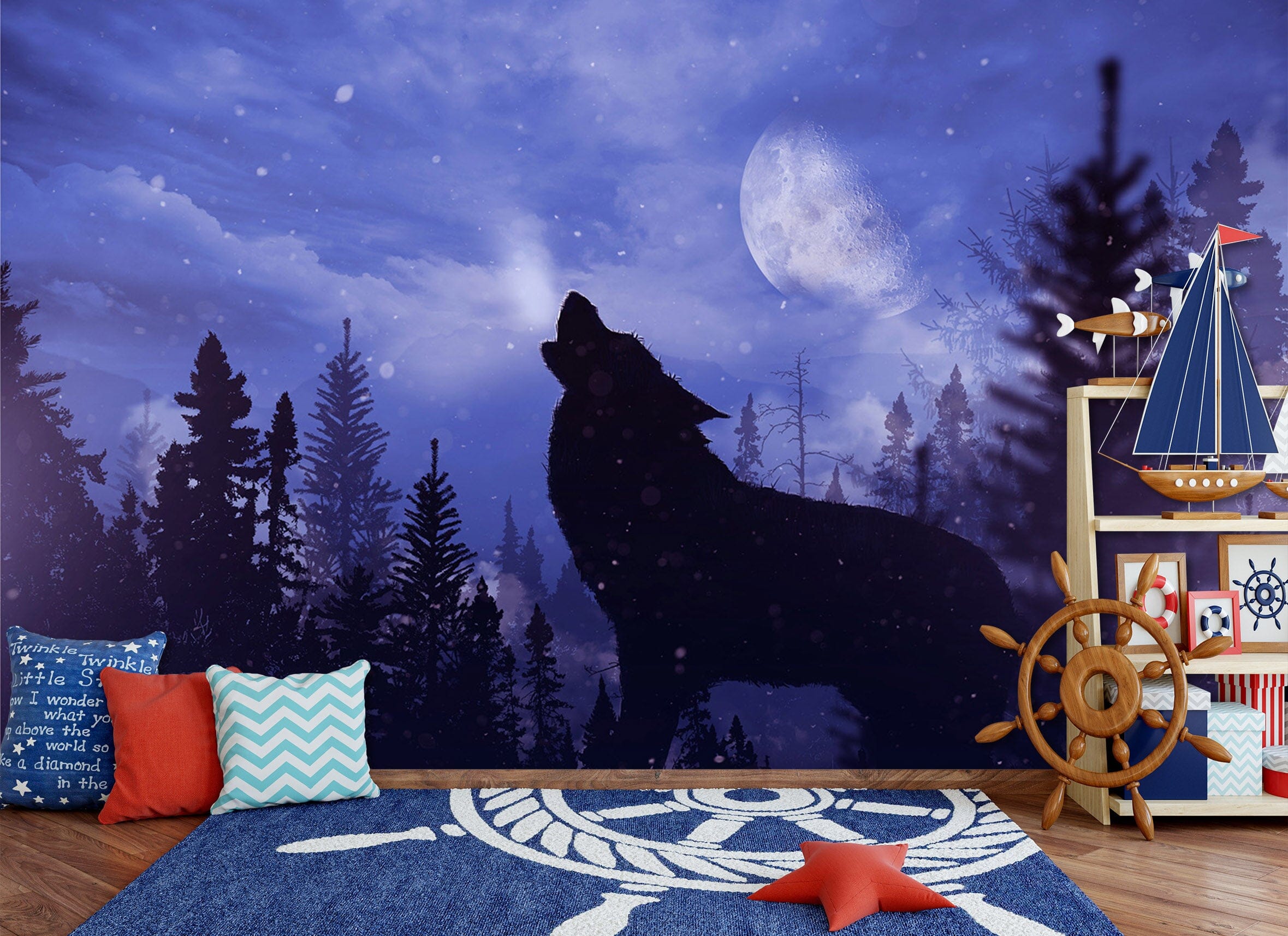 3D Forest Wolf 353 Wall Murals Wallpaper AJ Wallpaper 2