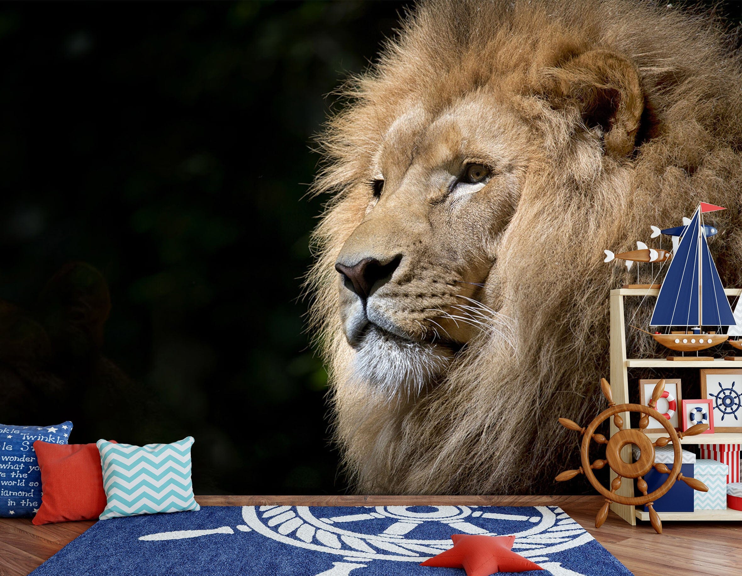 3D Mighty Lion 163 Wall Murals Wallpaper AJ Wallpaper 2