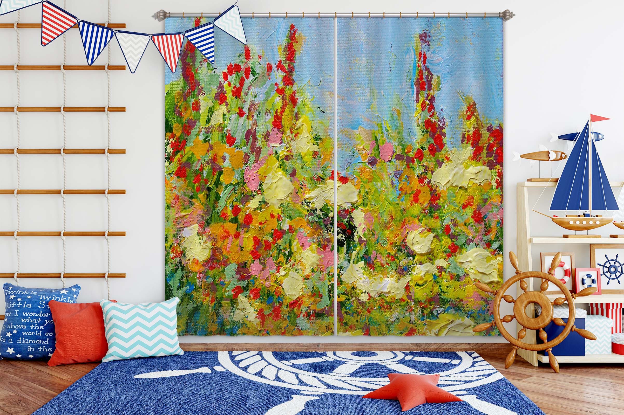 3D Golden Plant 234 Allan P. Friedlander Curtain Curtains Drapes Curtains AJ Creativity Home