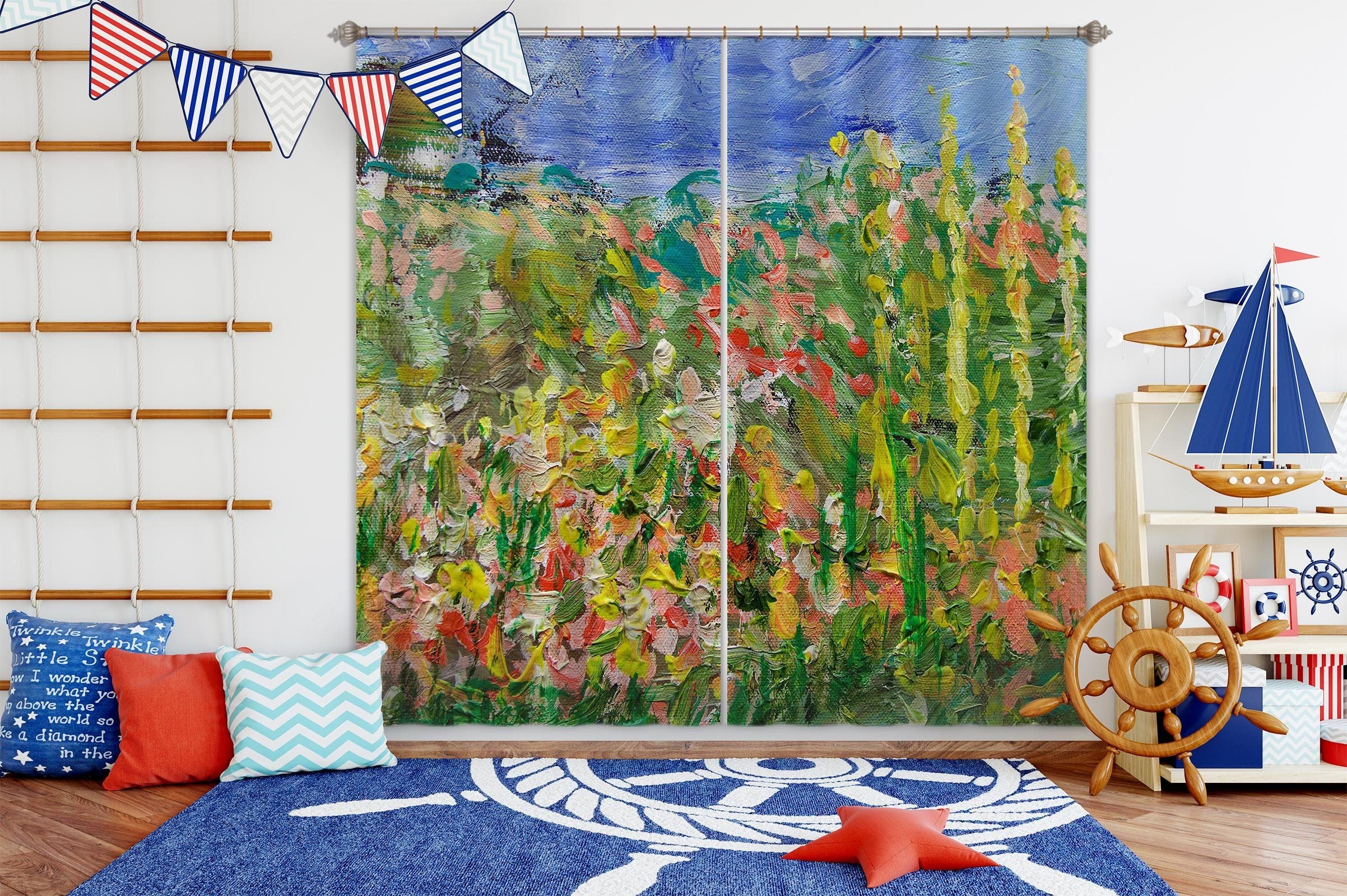3D Abstract Garden 240 Allan P. Friedlander Curtain Curtains Drapes Curtains AJ Creativity Home