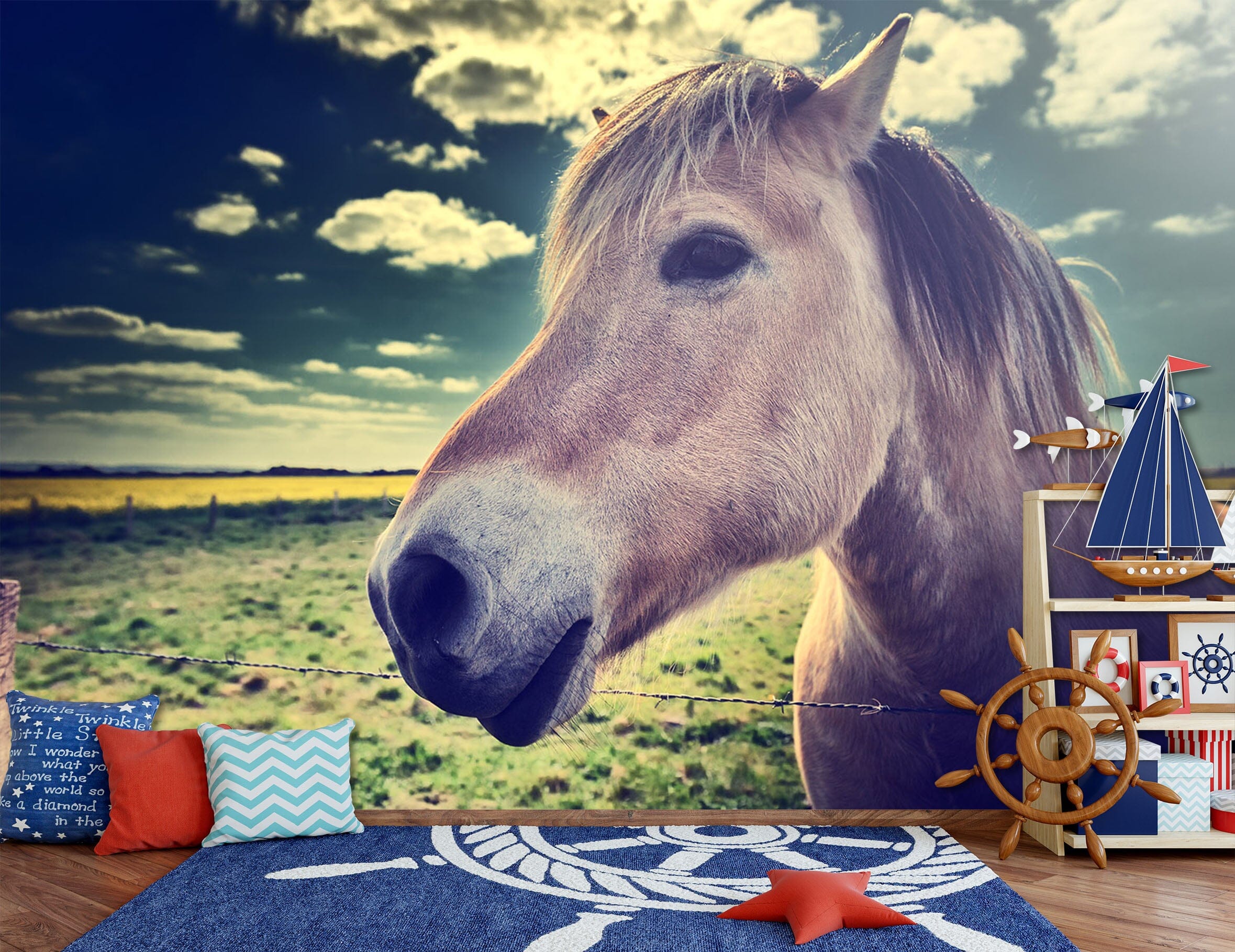 3D Ranch Horse 303 Wall Murals Wallpaper AJ Wallpaper 2