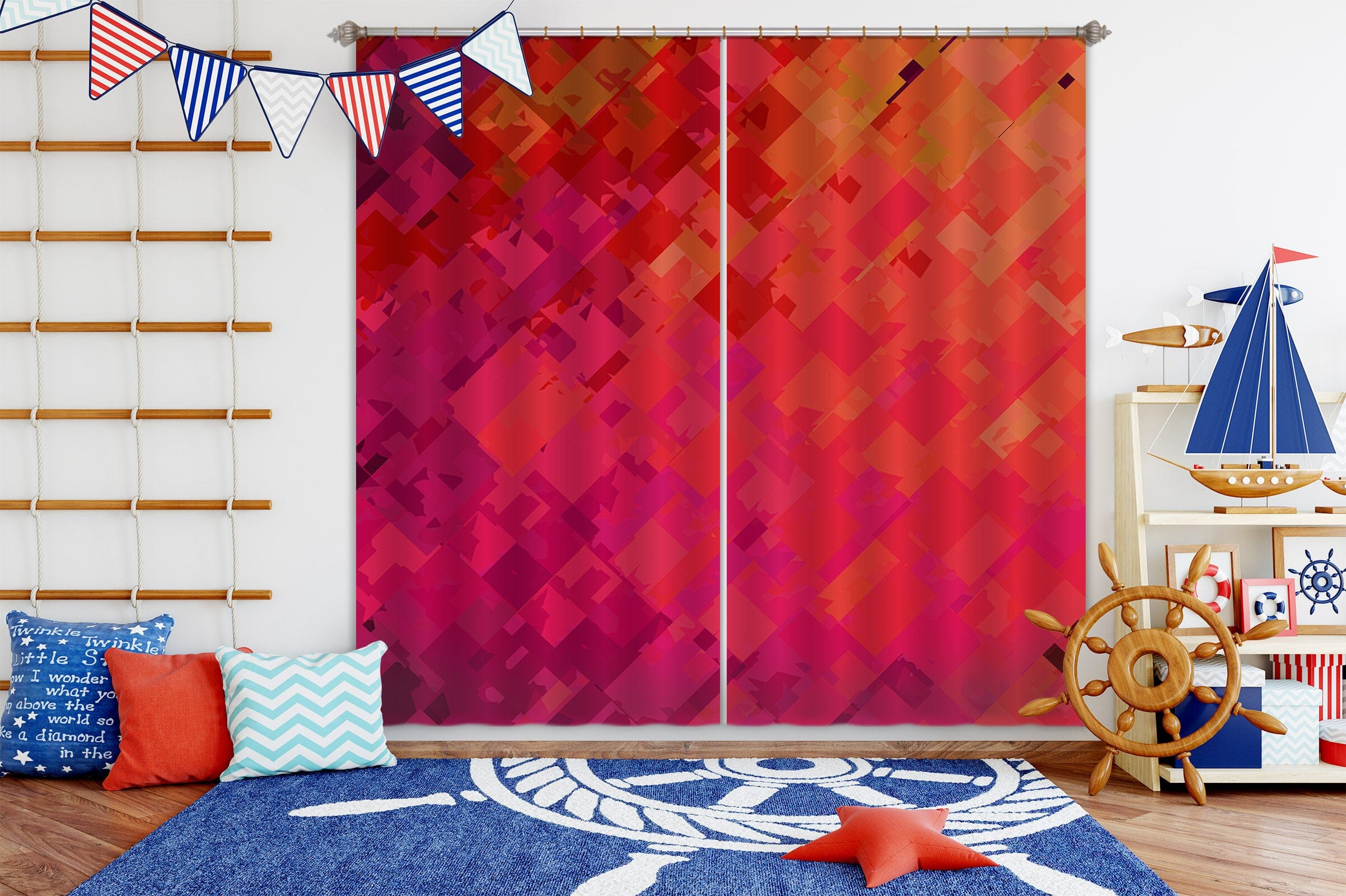 3D Orange Graffiti 036 Shandra Smith Curtain Curtains Drapes Curtains AJ Creativity Home