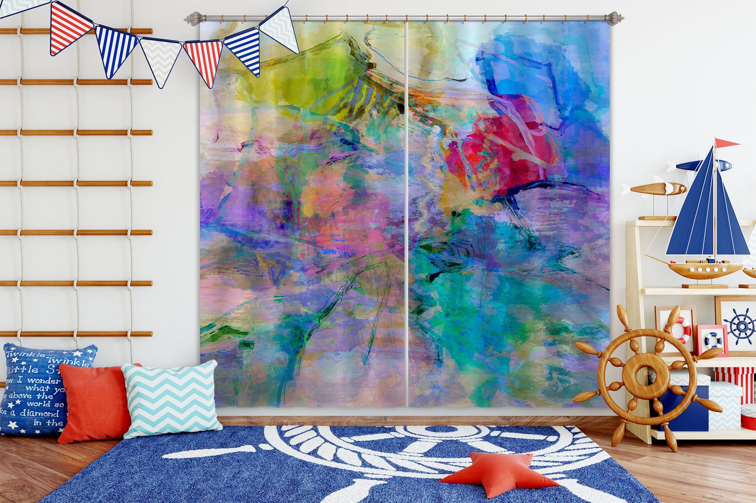 3D Beautiful Graffiti 226 Michael Tienhaara Curtain Curtains Drapes Curtains AJ Creativity Home