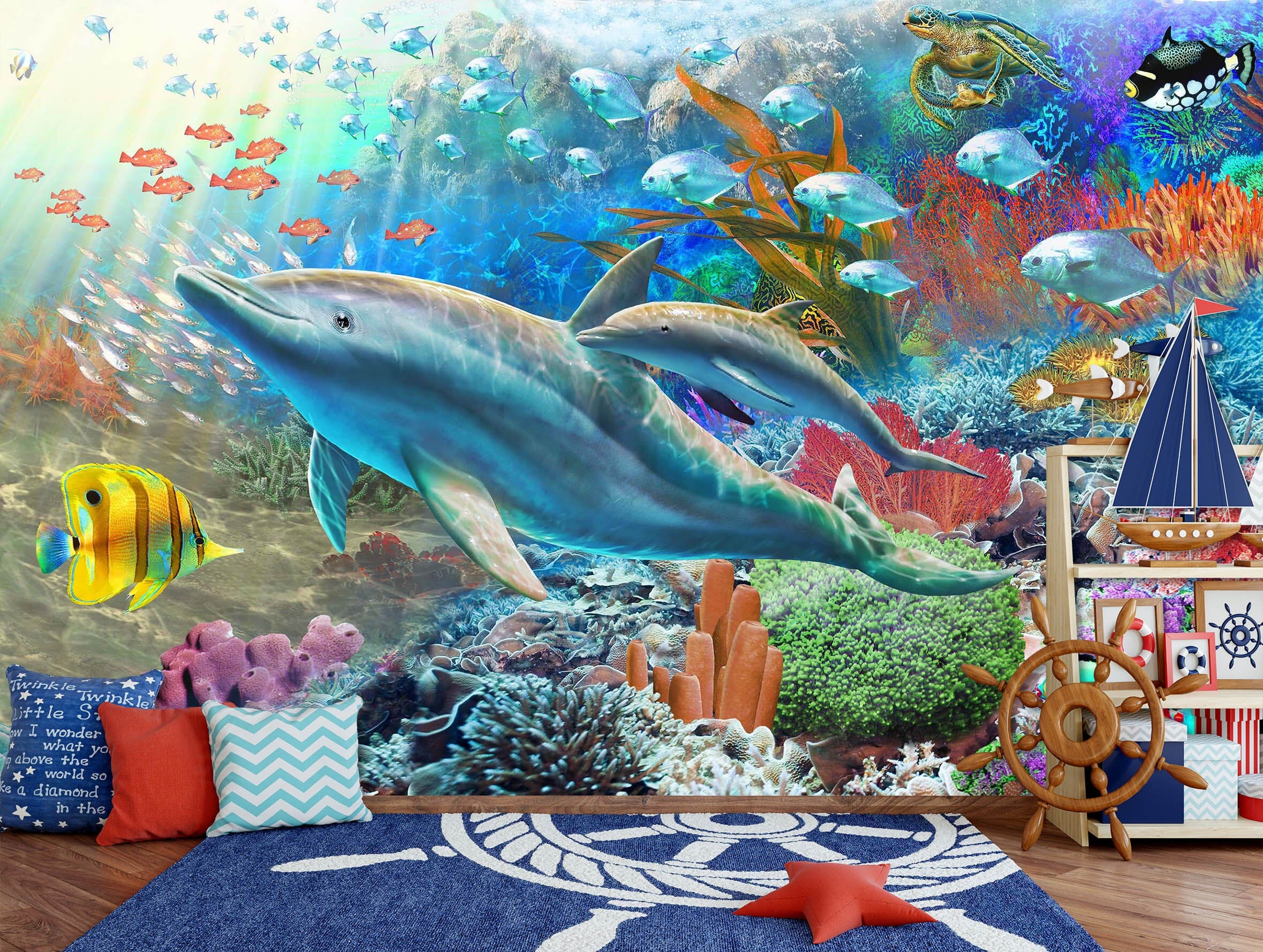 3D Colored Sea Floor 1413 Adrian Chesterman Wall Mural Wall Murals Wallpaper AJ Wallpaper 2