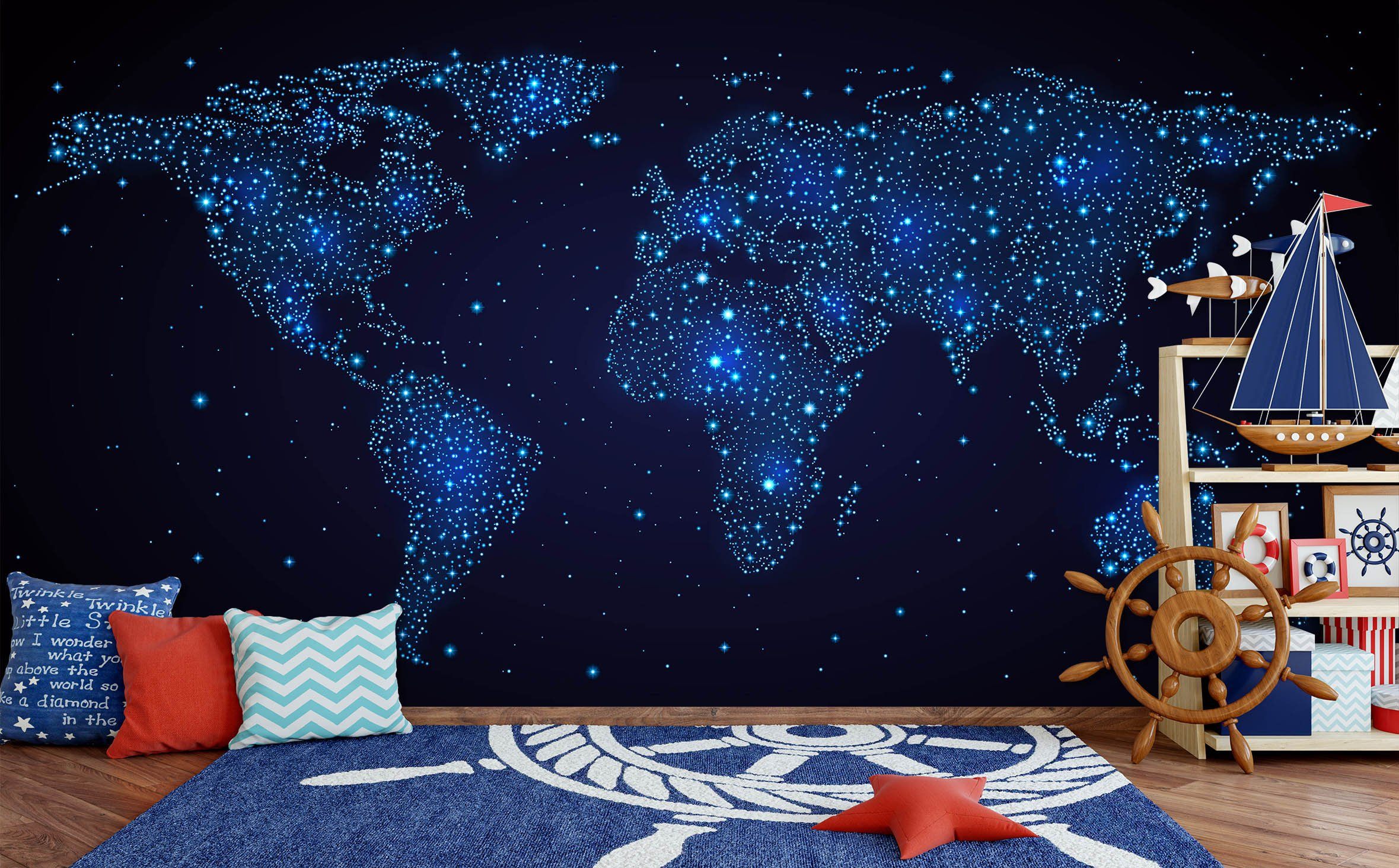 3D Blue Constellation 130 Wall Murals Wallpaper AJ Wallpaper 2