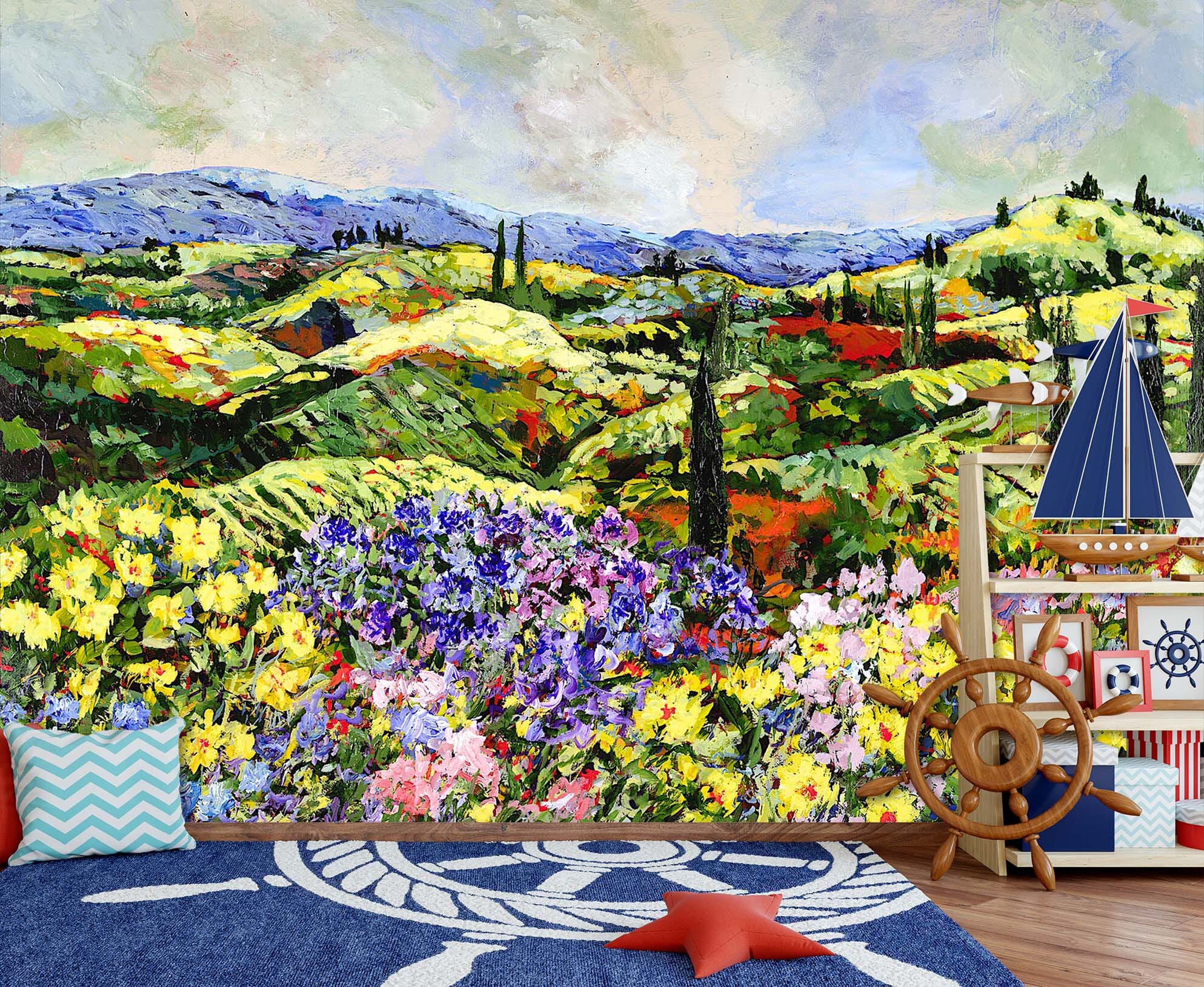 3D Manshan Flowers 101 Allan P. Friedlander Wall Mural Wall Murals Wallpaper AJ Wallpaper 2