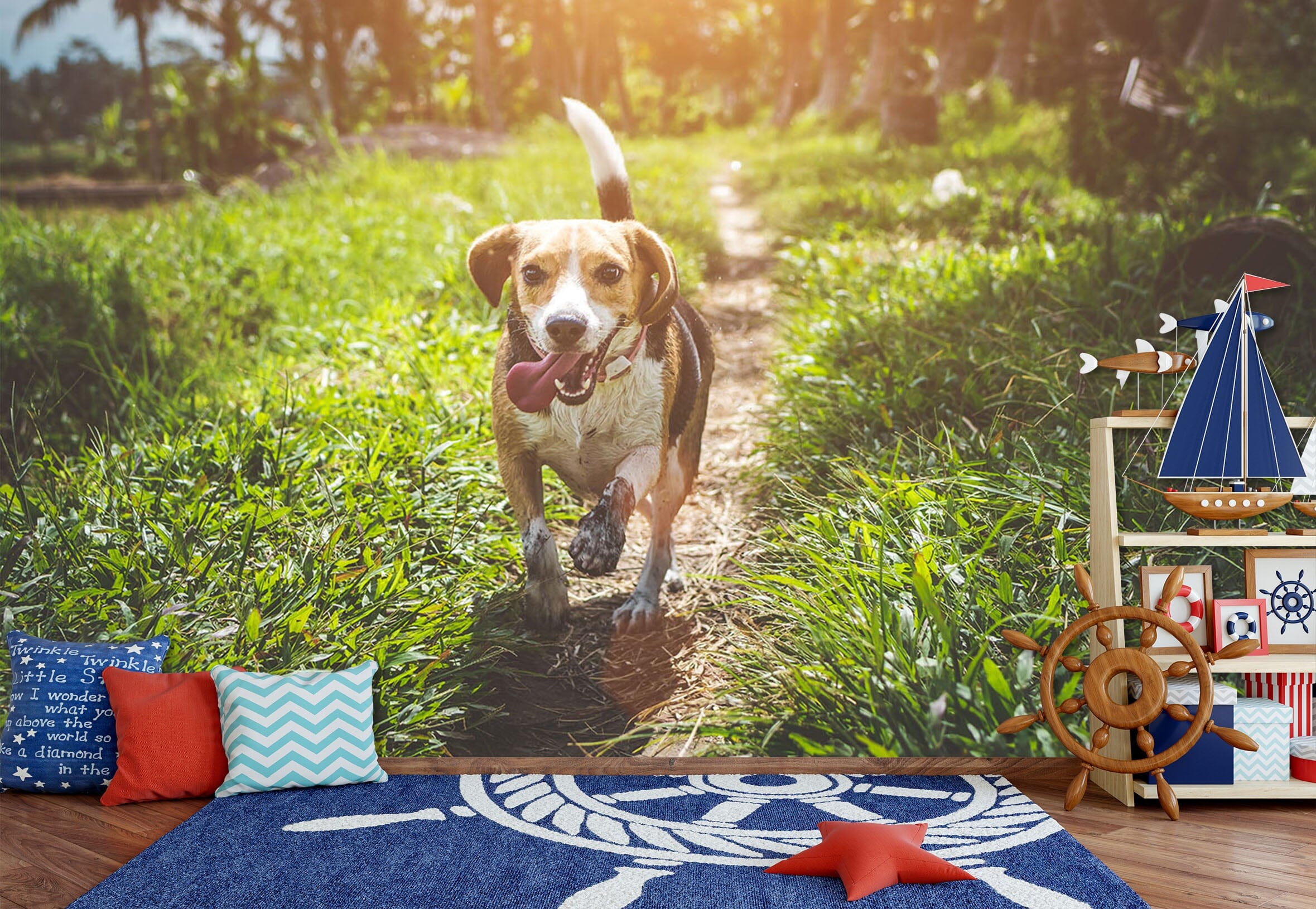 3D Lawn Puppy 217 Wall Murals Wallpaper AJ Wallpaper 2