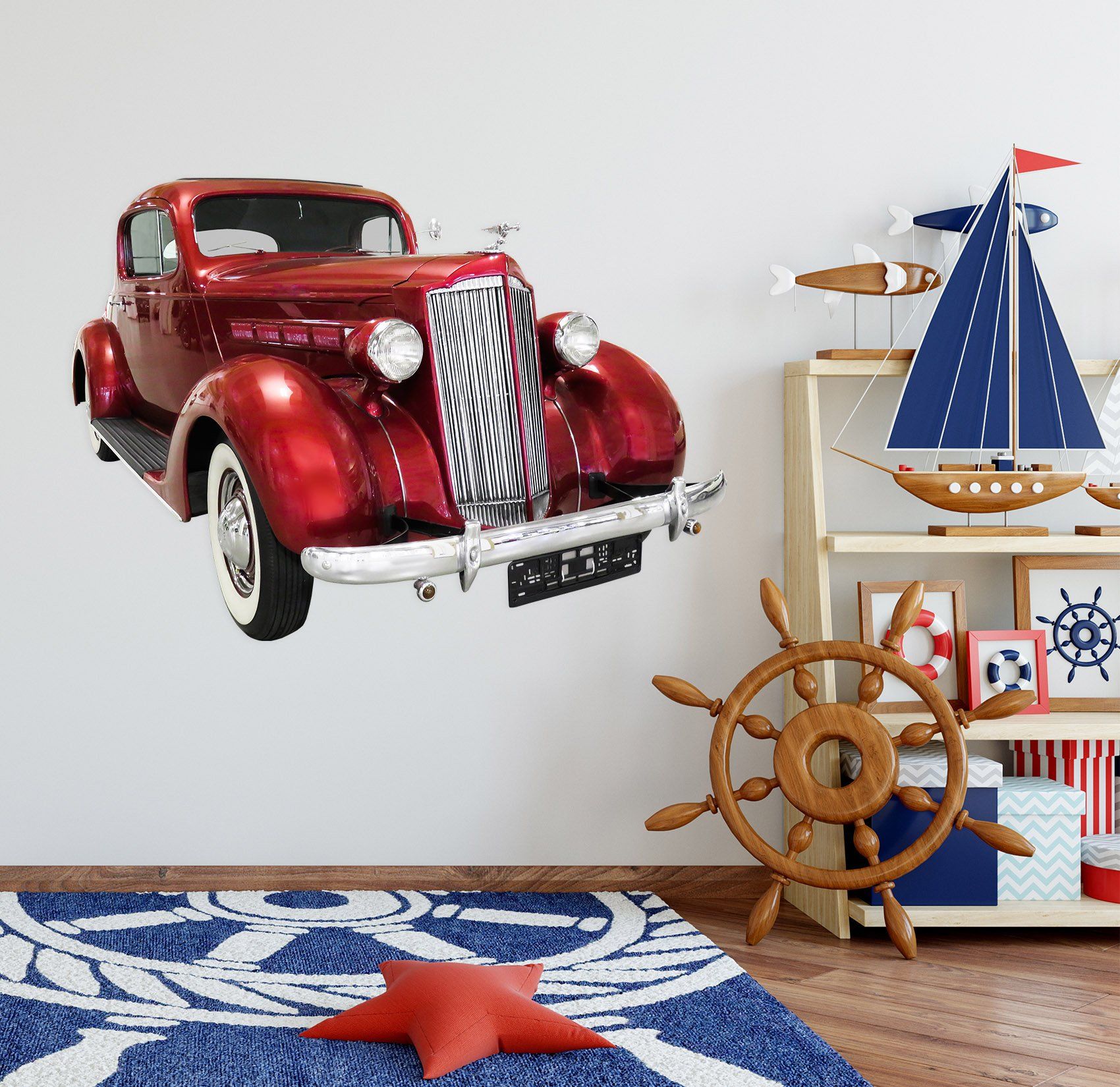 3D Traffic Red 0238 Vehicles Wallpaper AJ Wallpaper