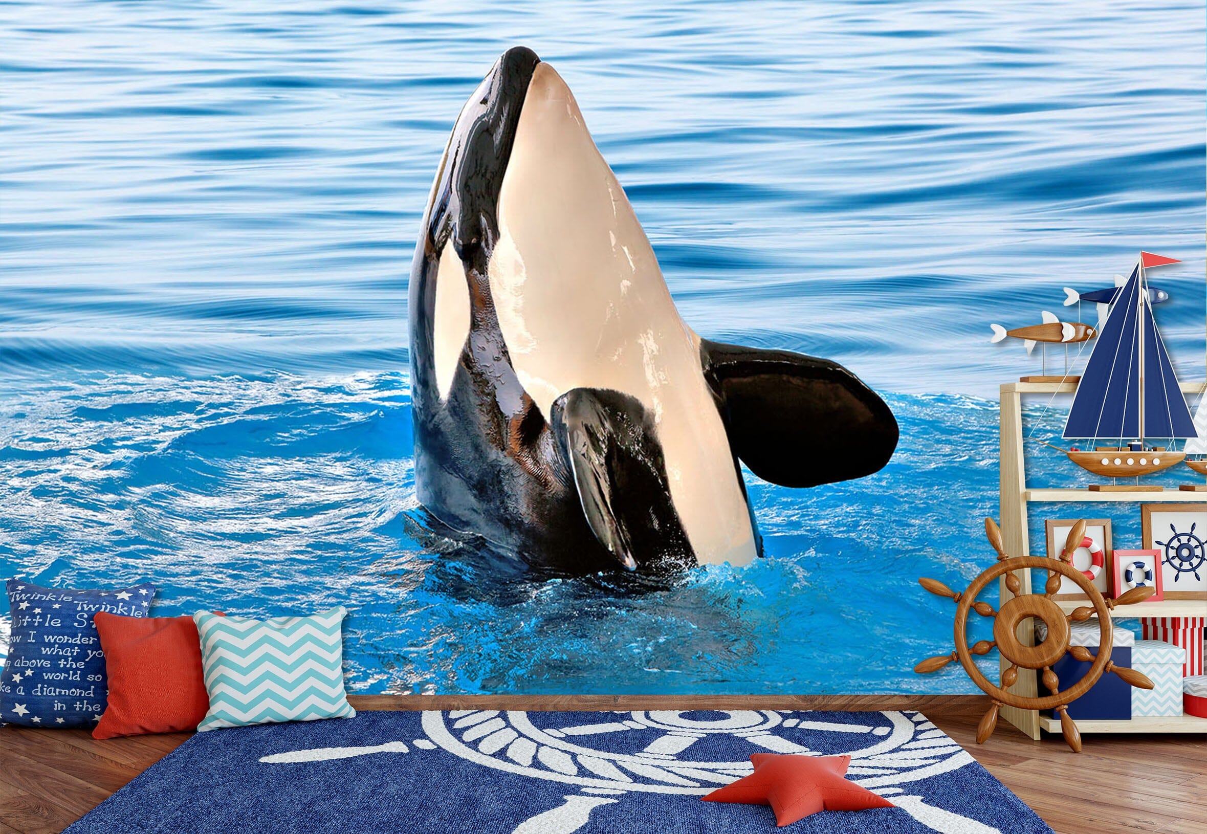 3D Killer Whale 239 Wall Murals Wallpaper AJ Wallpaper 2