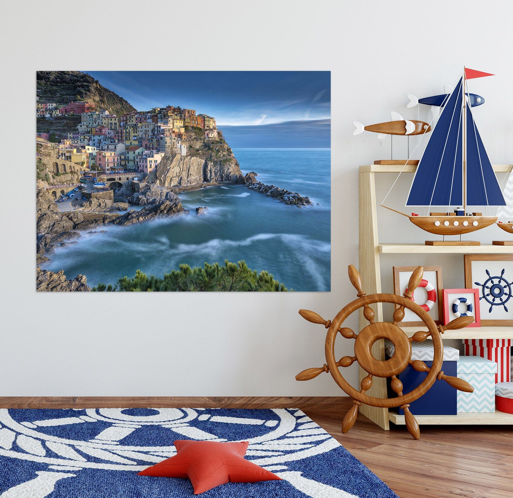 3D Cliff Sea 123 Marco Carmassi Wall Sticker Wallpaper AJ Wallpaper 2